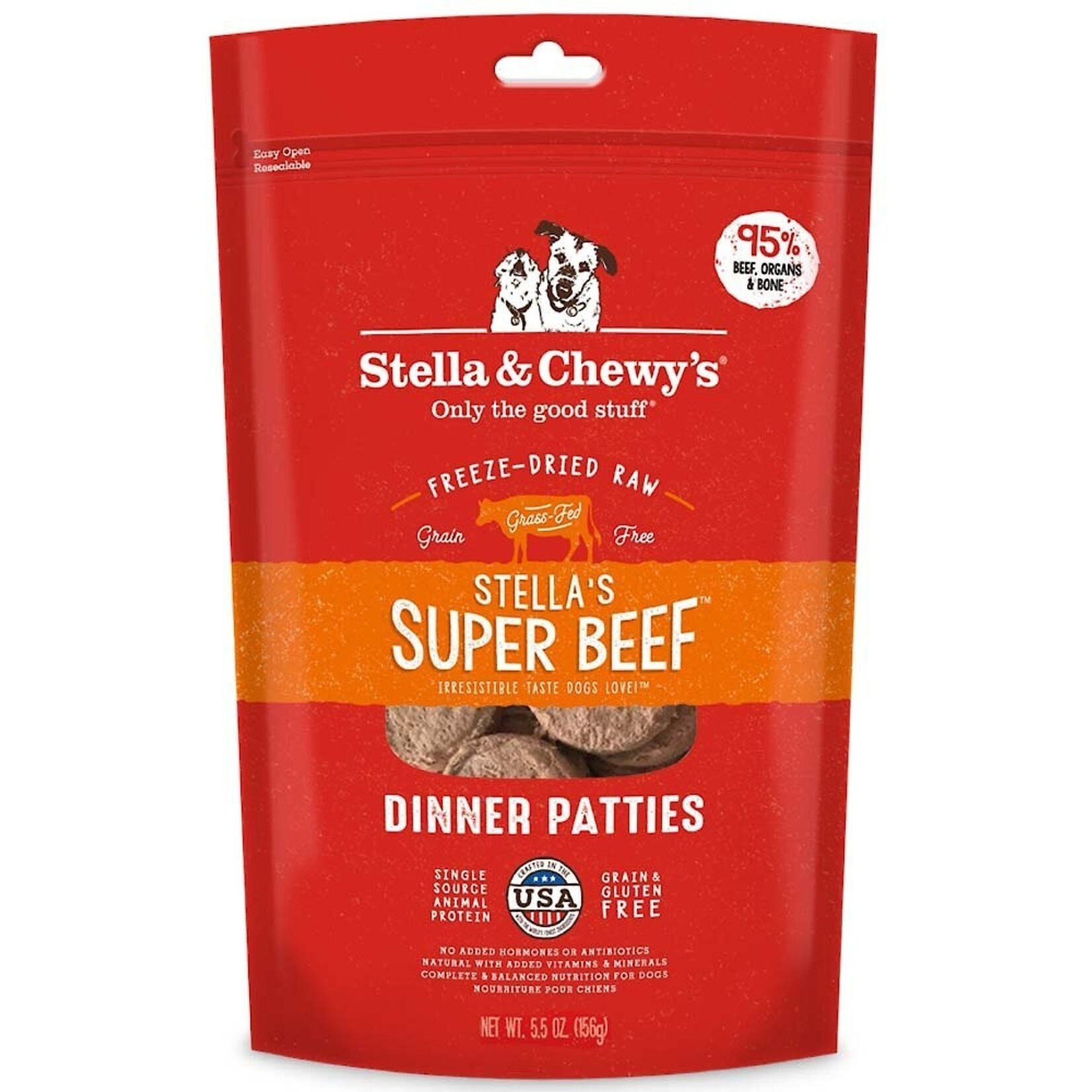 STELLA & CHEWY'S DOG PATTIES BEEF FD 5.5OZ