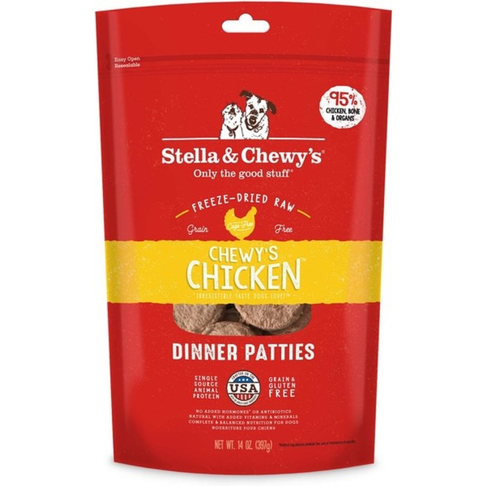 STELLA & CHEWY'S DOG PATTIES CHICKEN FD 14OZ