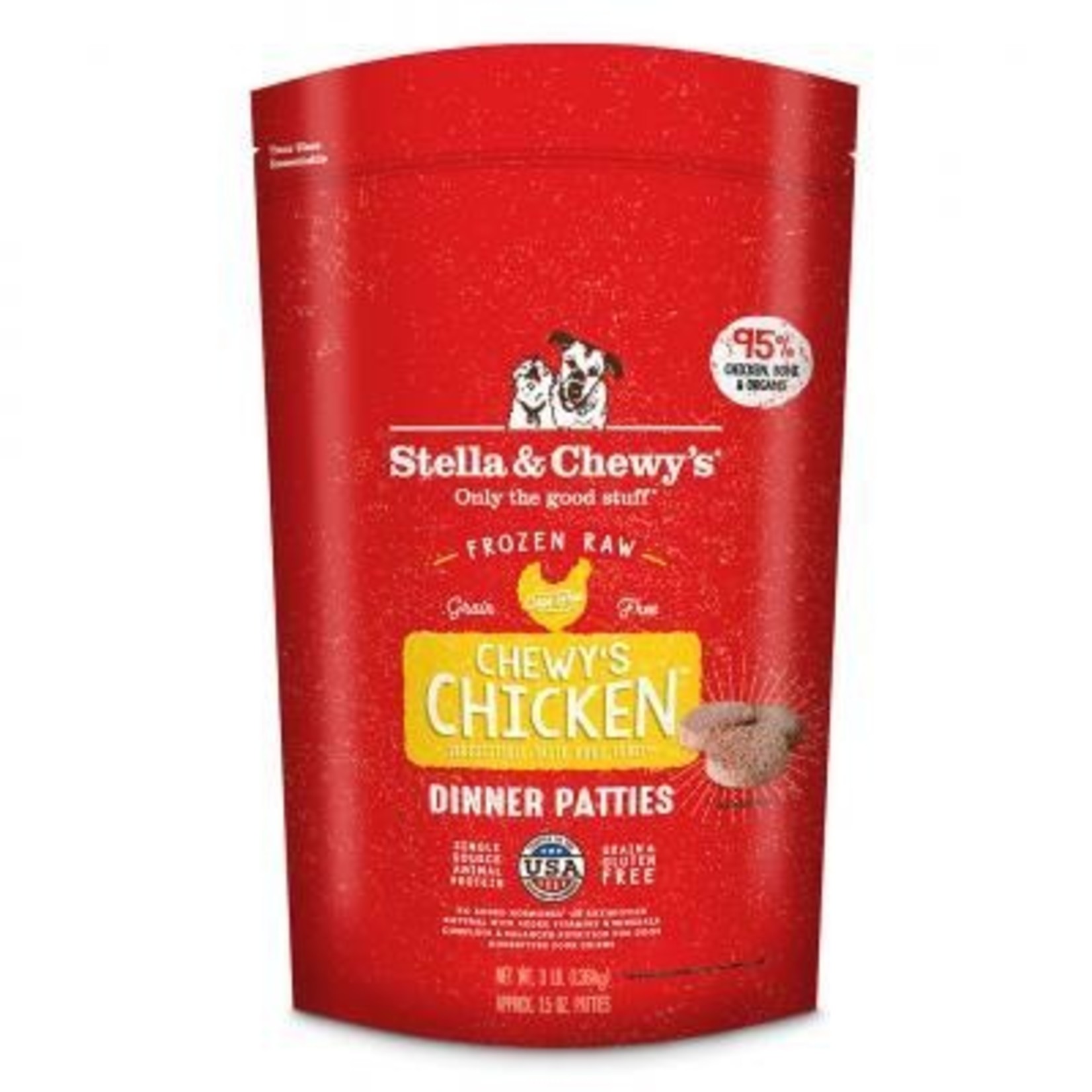 STELLA & CHEWY'S DOG PATTIES CHICKEN FROZEN 3LB