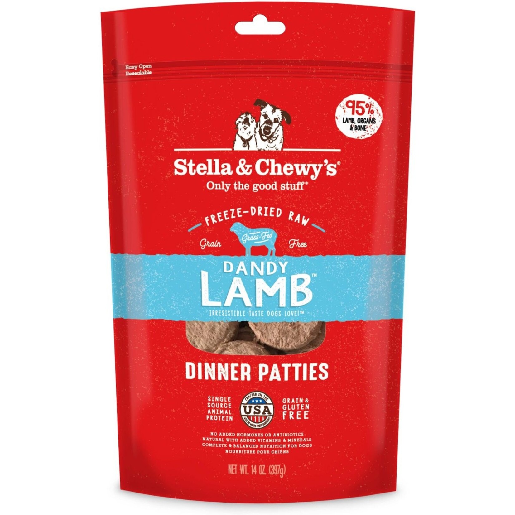 STELLA & CHEWY'S DOG PATTIES LAMB FD 14OZ