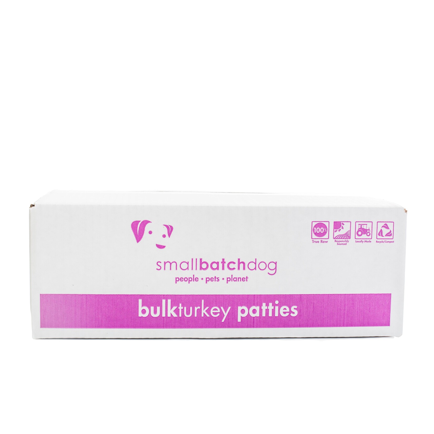 SMALLBATCH DOG TURKEYBATCH PATTIES BULK FROZEN 18LB