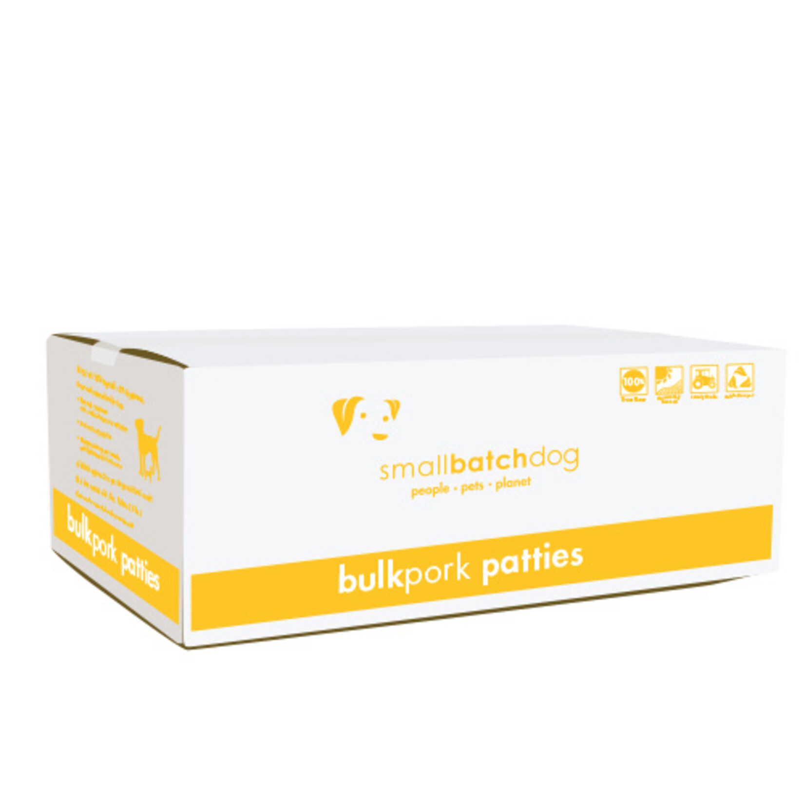 SMALLBATCH DOG PORKBATCH PATTIES BULK FROZEN 18LB