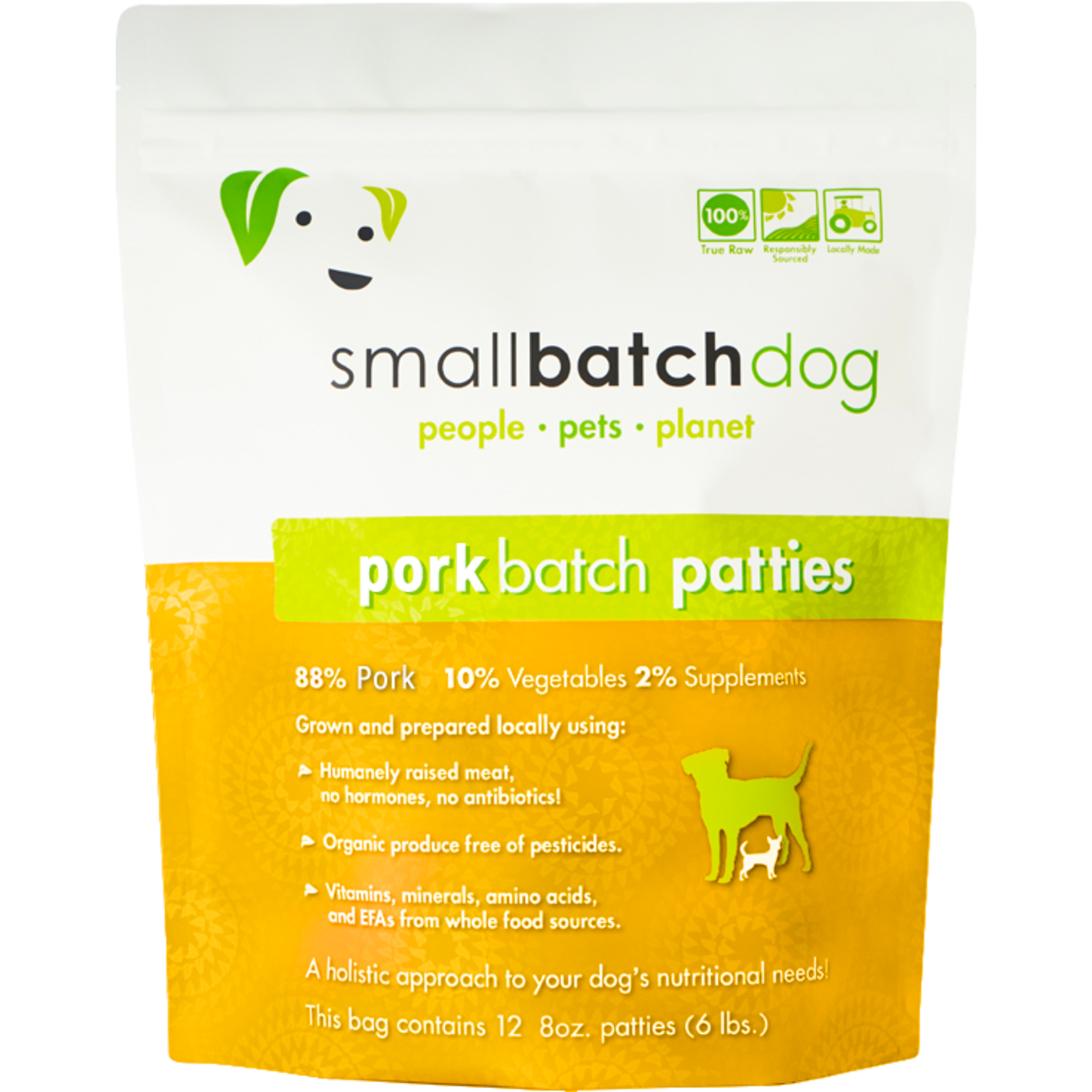 SMALLBATCH DOG PORK PATTIES FROZEN 6LB