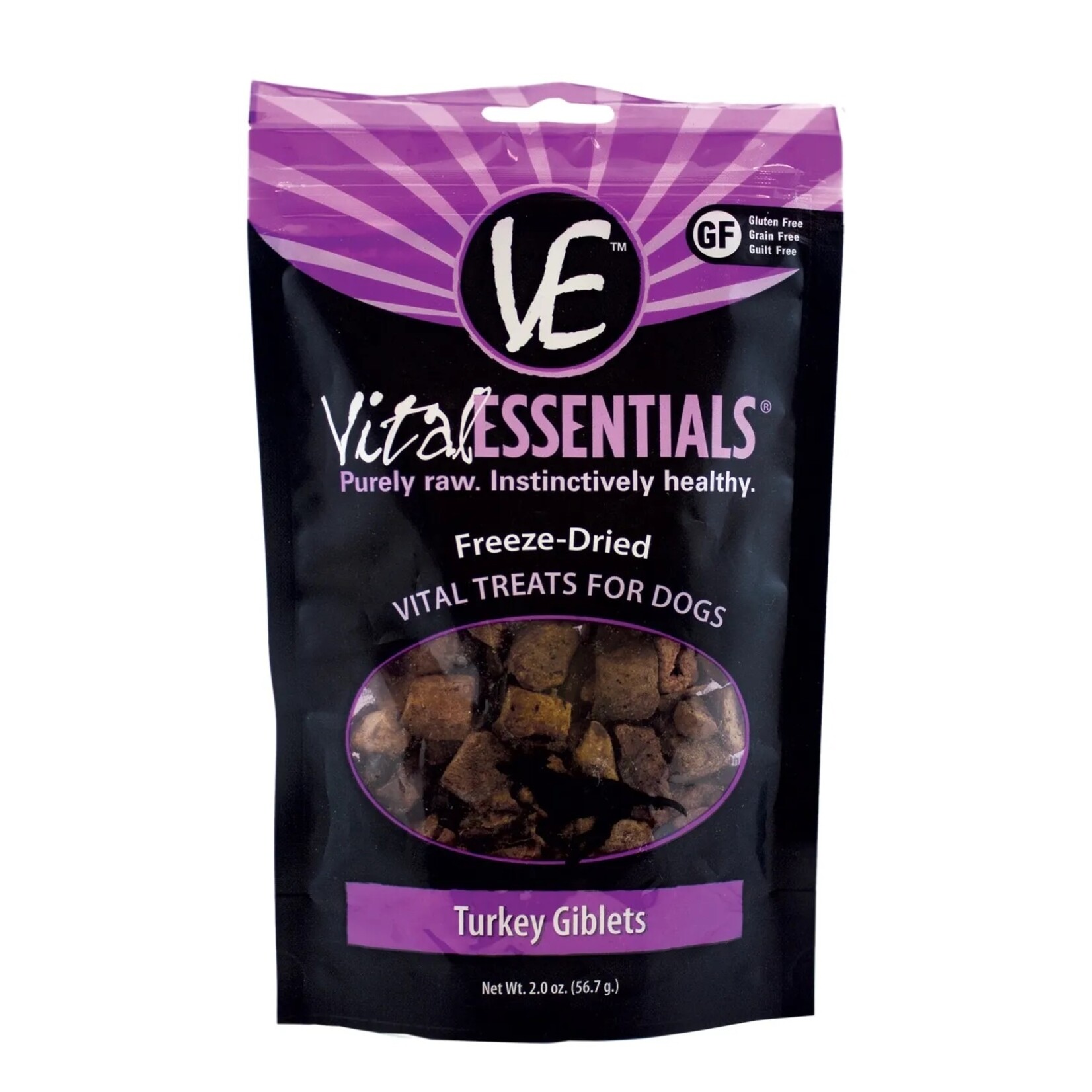 VITAL ESSENTIALS DOG TURKEY GIBLETS FD TREAT 2.0OZ