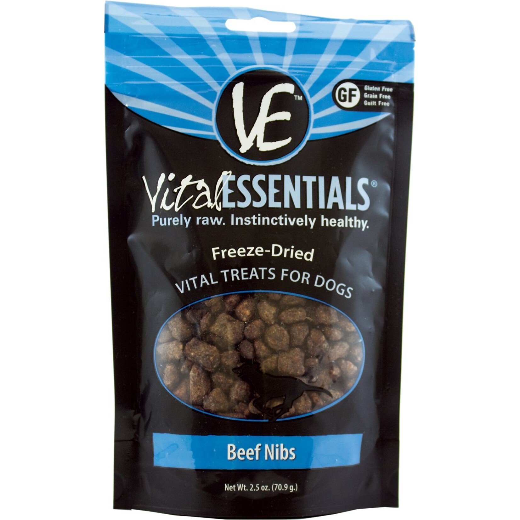 VITAL ESSENTIALS DOG BEEF NIBS FD TREAT 2.5OZ