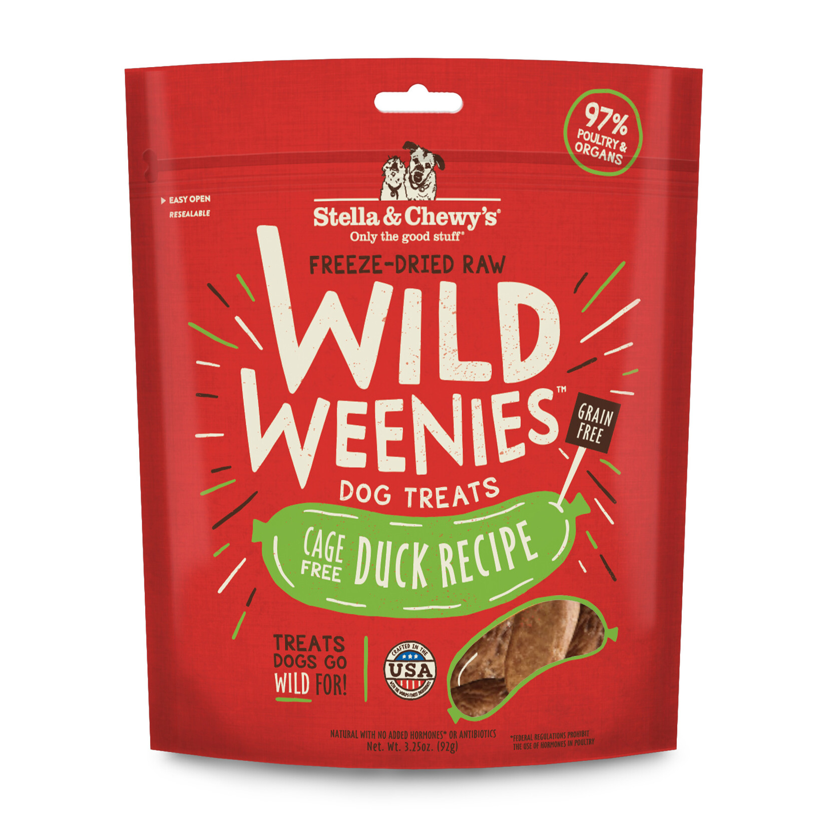 STELLA & CHEWY'S DOG WILD WEENIES DUCK TREAT 3.25OZ
