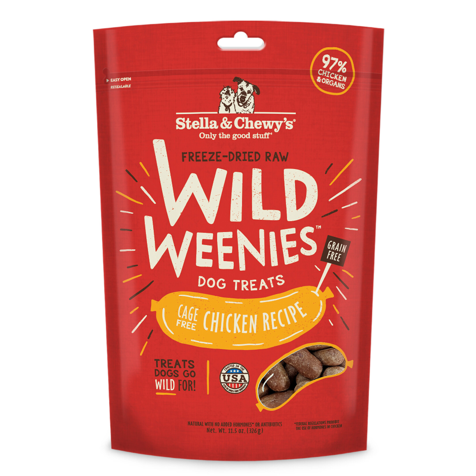 STELLA & CHEWY'S DOG WILD WEENIES CHICKEN TREAT 11.5OZ