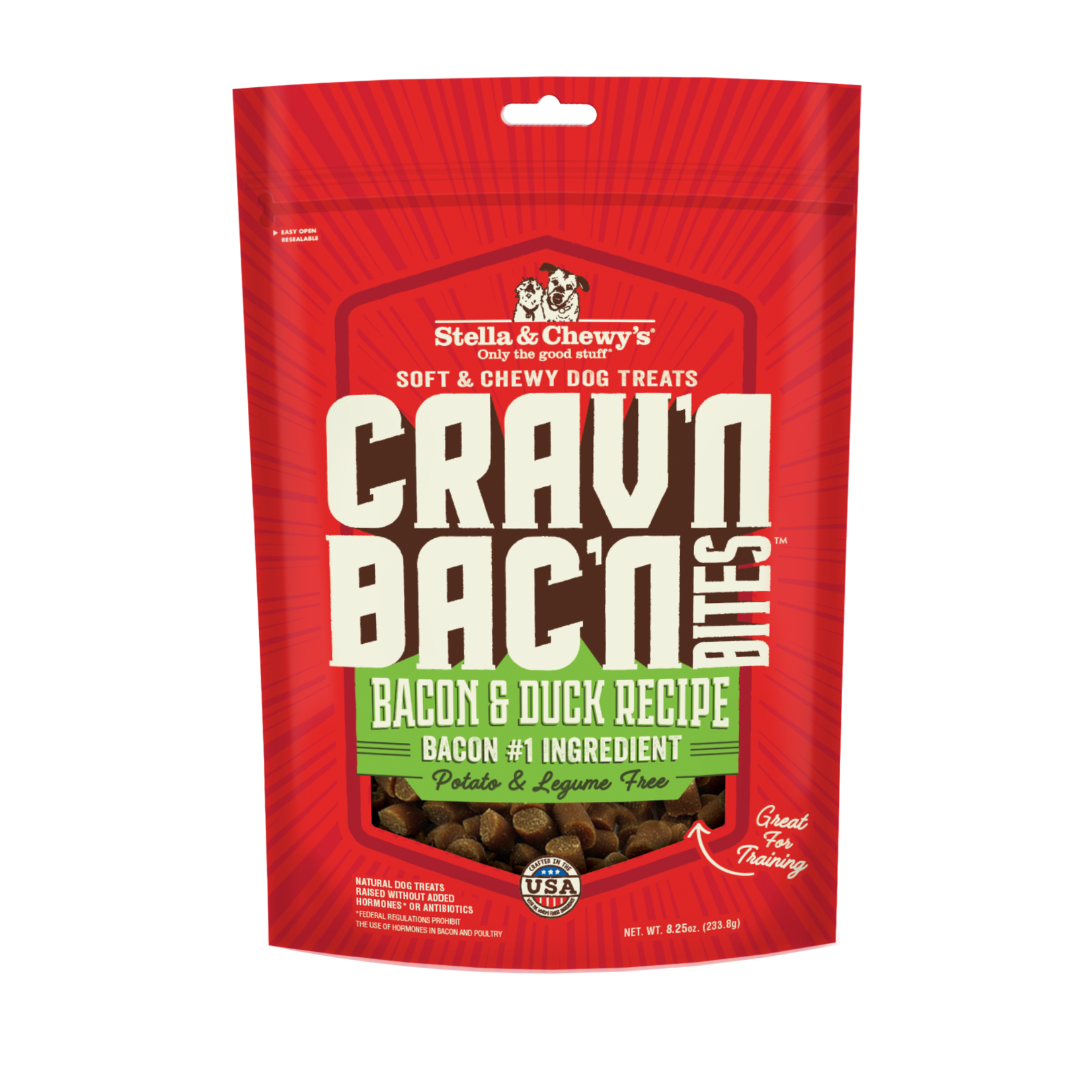 STELLA & CHEWY'S DOG CRAV'N BAC'N BITES DUCK TREAT 8.25OZ
