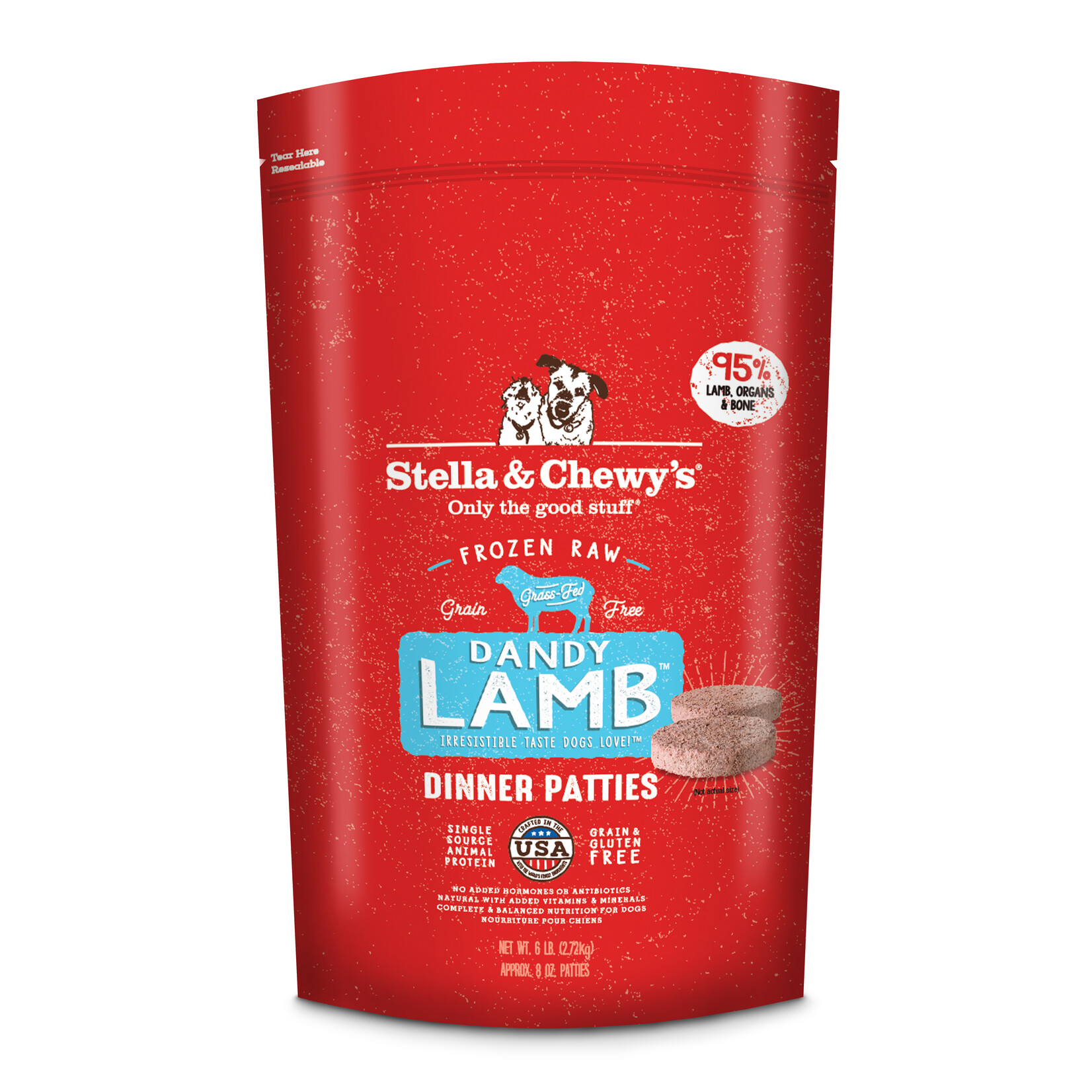 STELLA & CHEWY'S DOG PATTIES LAMB FROZEN 6LB