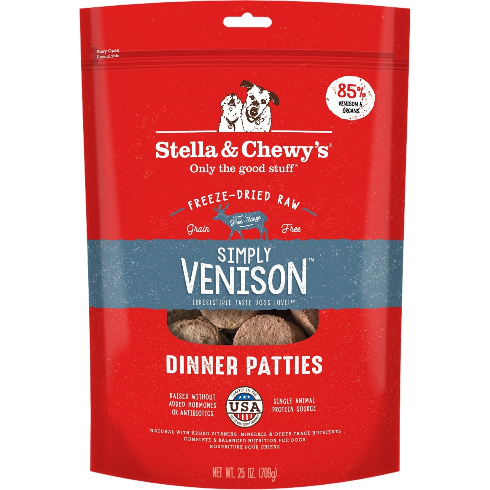 STELLA & CHEWY'S DOG PATTIES VENISON FD 25OZ