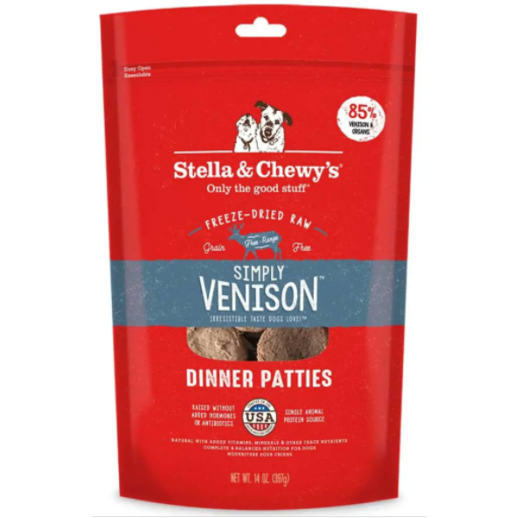 STELLA & CHEWY'S DOG PATTIES VENISON FD 14OZ