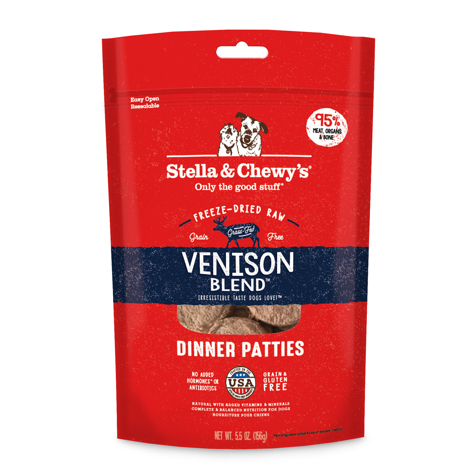 STELLA & CHEWY'S DOG PATTIES VENISON BLEND FD 5.5OZ