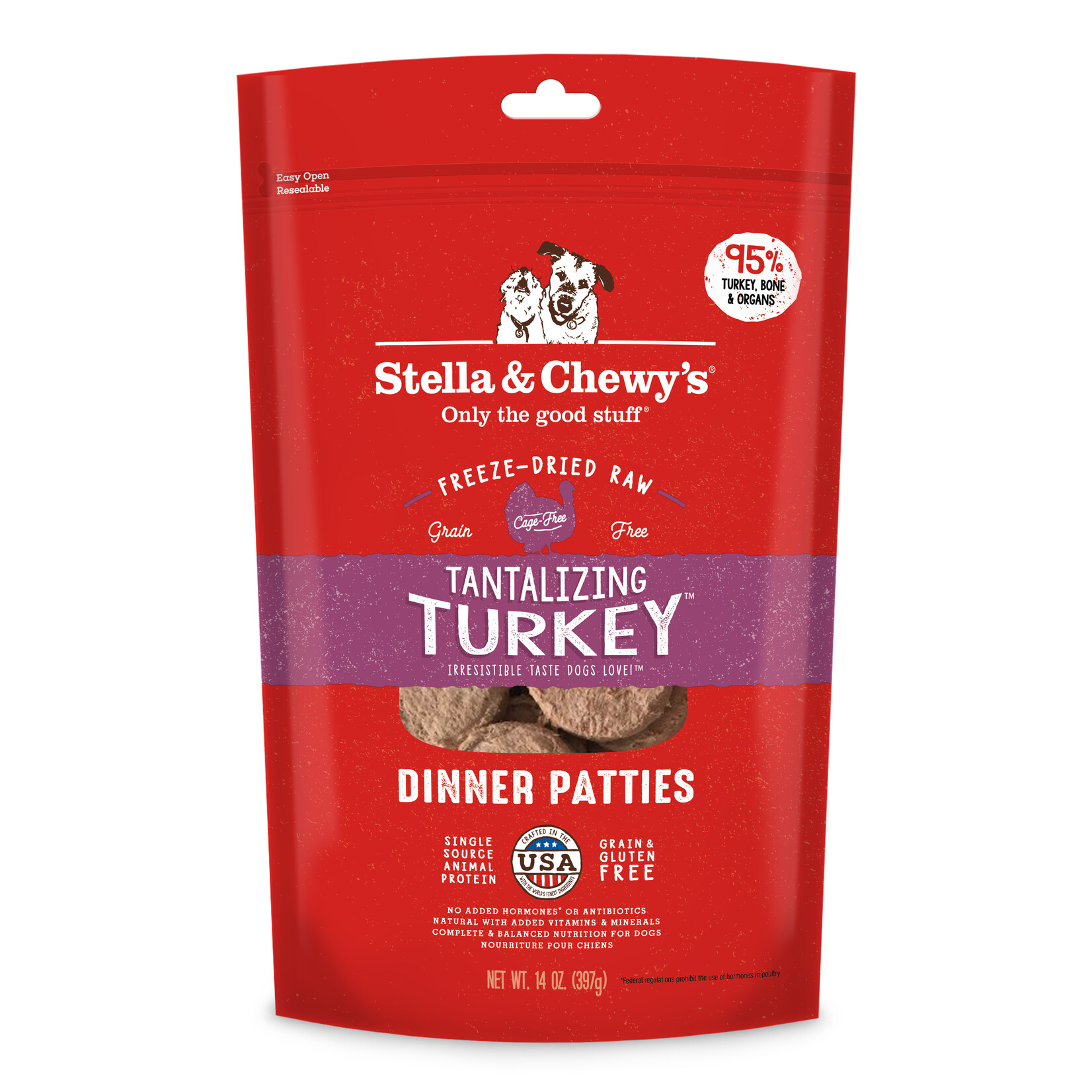 STELLA & CHEWY'S DOG PATTIES TURKEY FD 14OZ