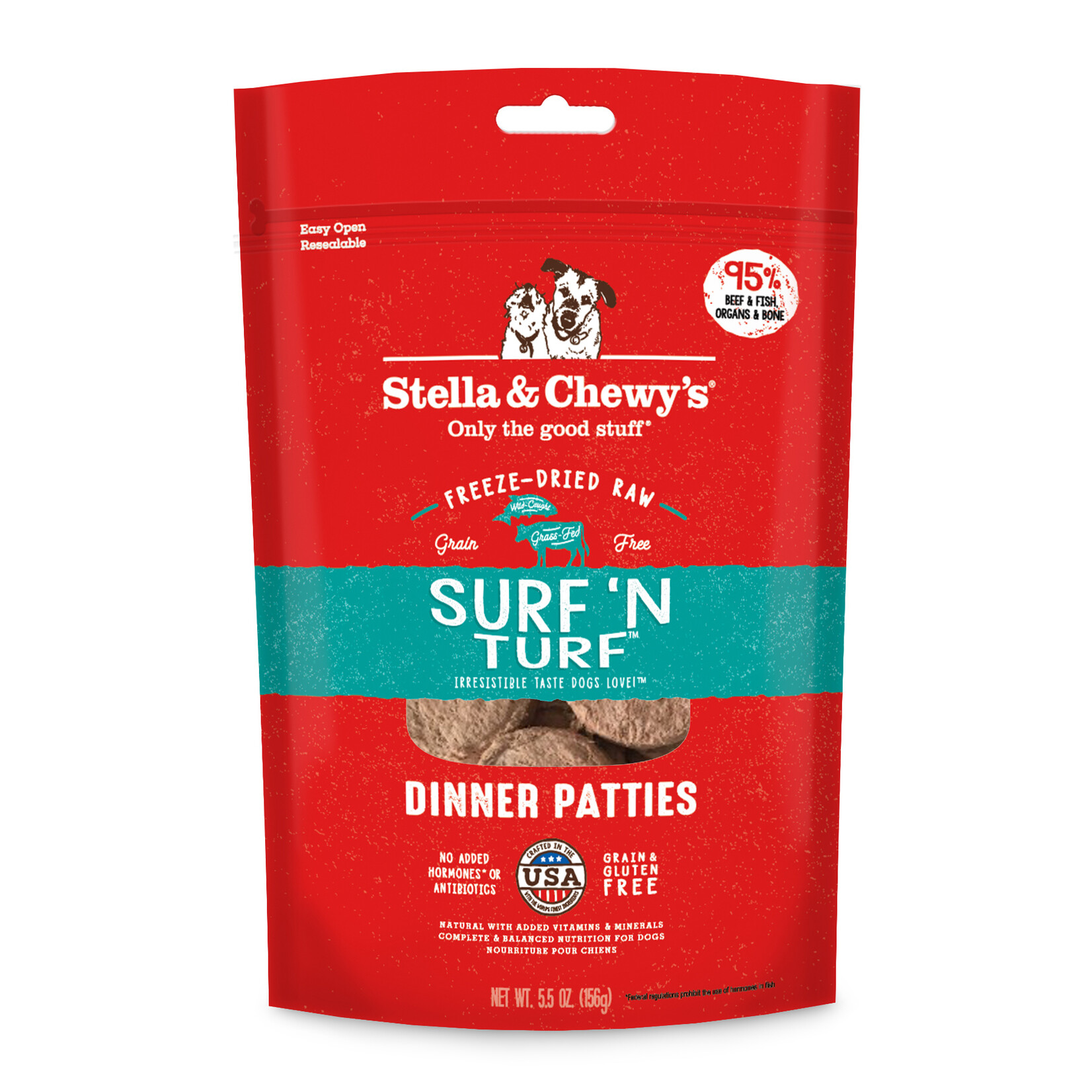 STELLA & CHEWY'S DOG PATTIES SURF N TURF FD 5.5OZ