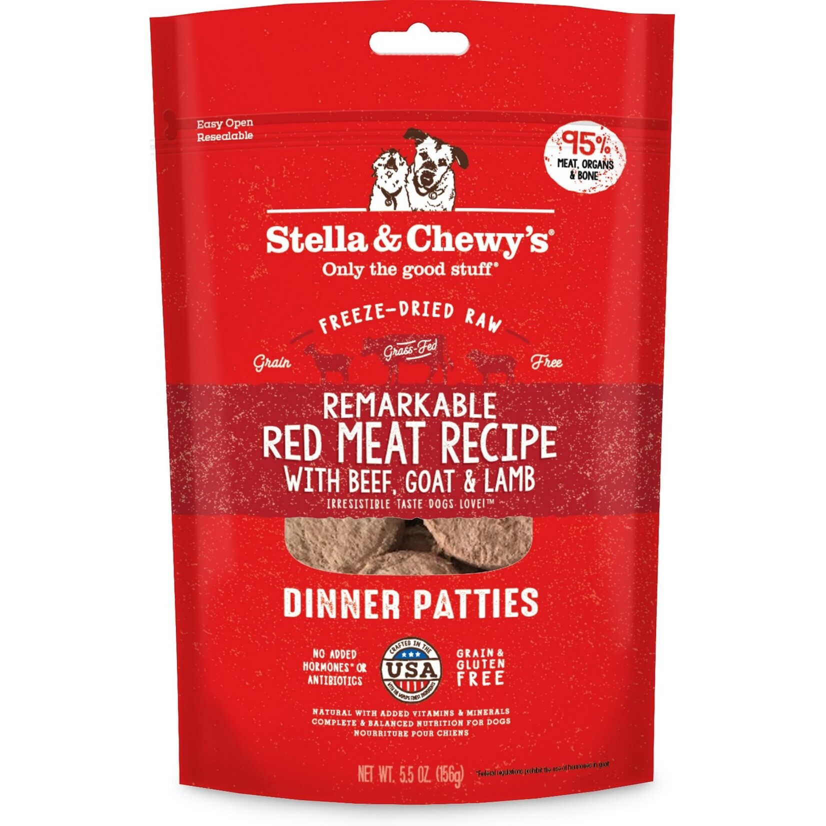 STELLA & CHEWY'S DOG PATTIES RED MEAT FD 5.5OZ