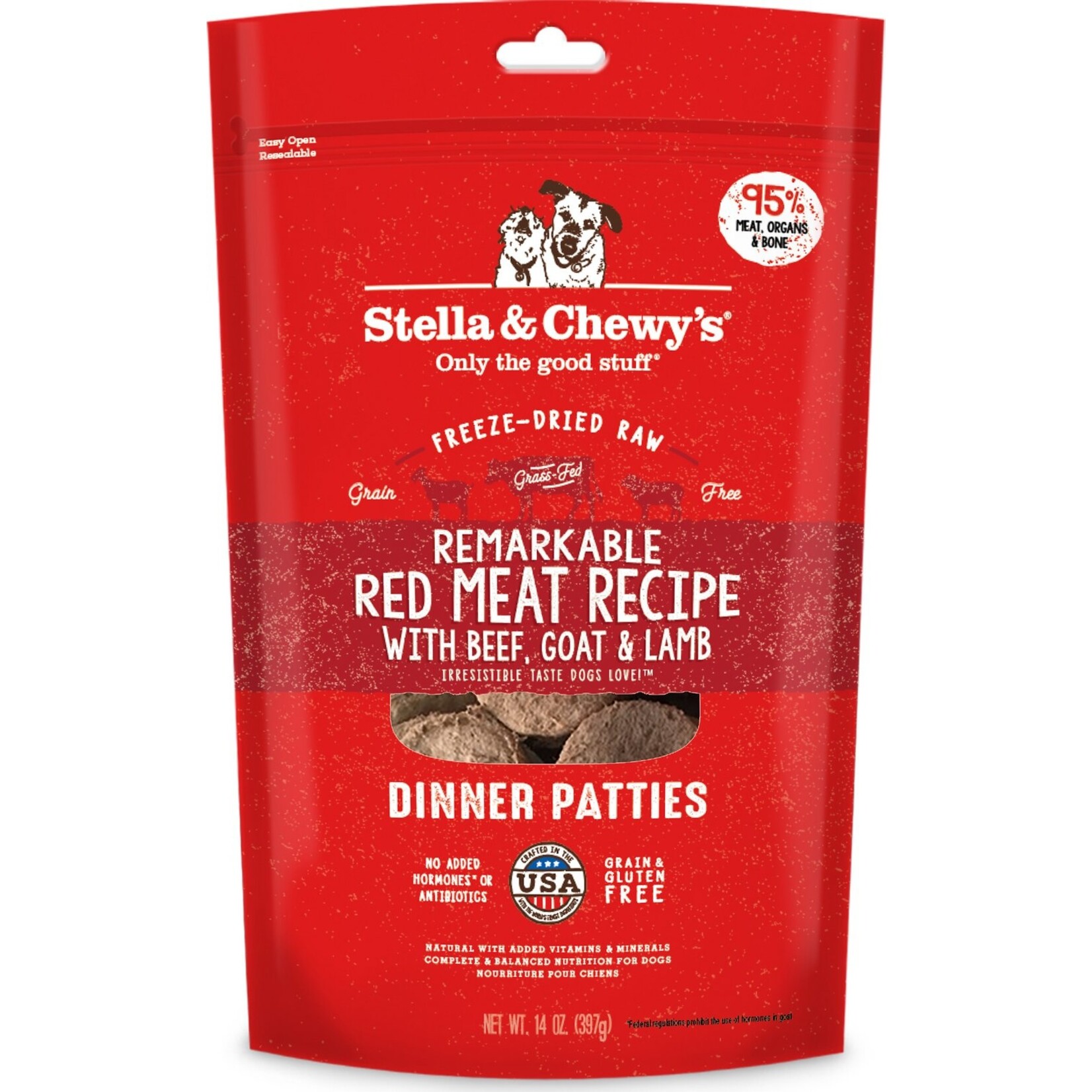 STELLA & CHEWY'S DOG PATTIES RED MEAT FD 14OZ