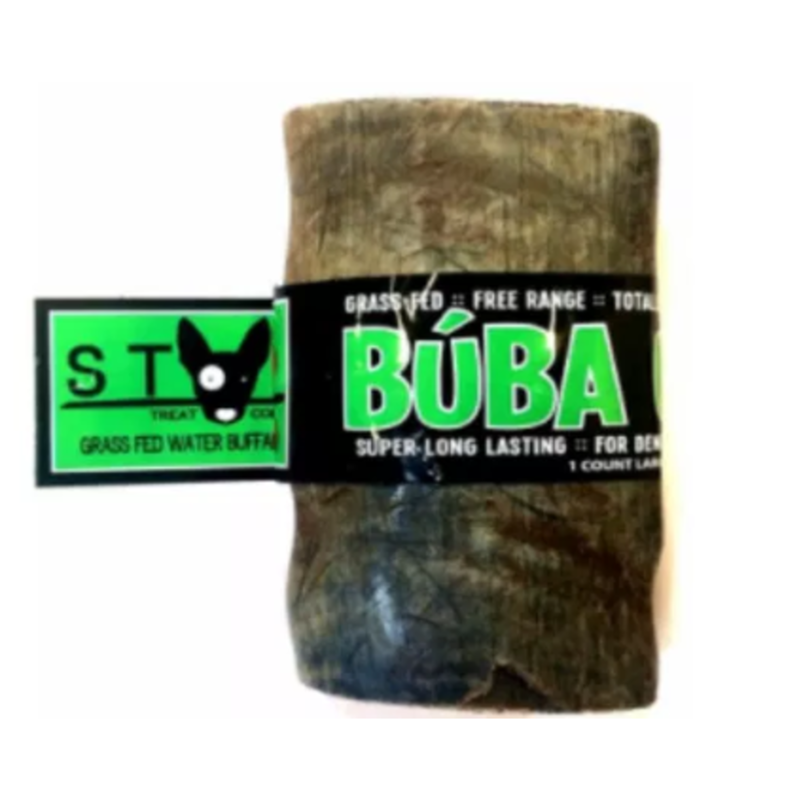 DIGGIN YOUR DOG SUPER SNOUTS LARGE BUBA CHEW WATER BUFFALO HORN TREAT 5-10OZ