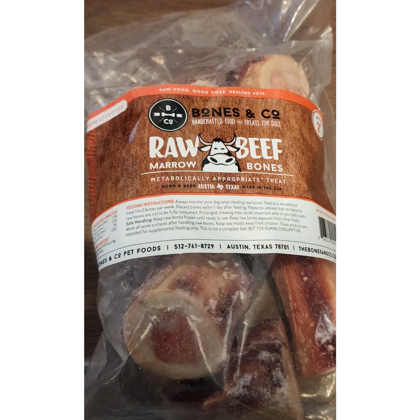 BONES & CO. BEEF BONE  2" 6PK