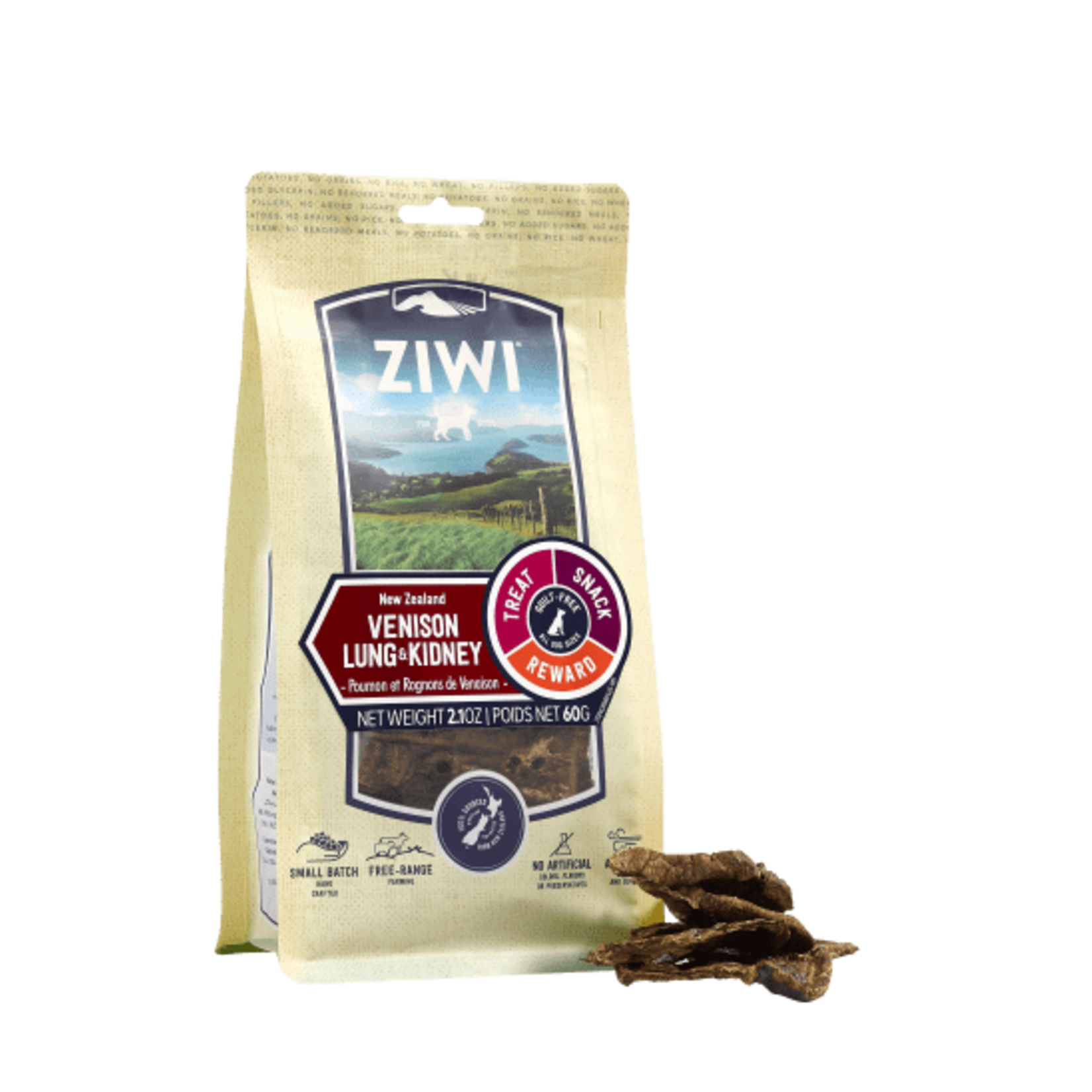 ZIWI VENISON LUNG KIDNEY TREAT 2.1OZ