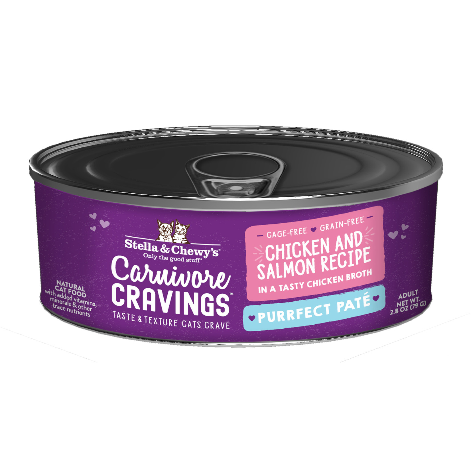 STELLA & CHEWY'S CAT CRAVINGS CHICKEN SALMON PATE CAN 2.8OZ