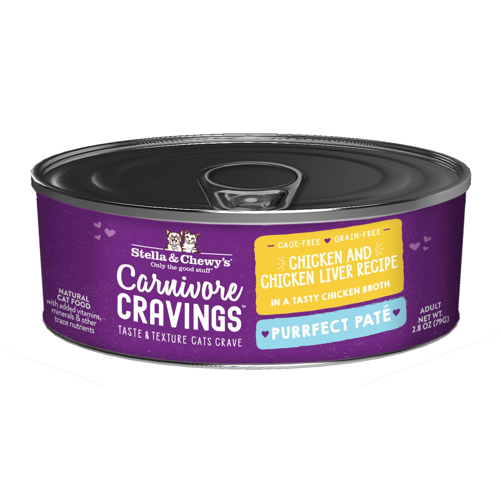 STELLA & CHEWY'S CAT CRAVINGS CHICKEN & CHICKEN LIVER PATE CAN 2.8OZ