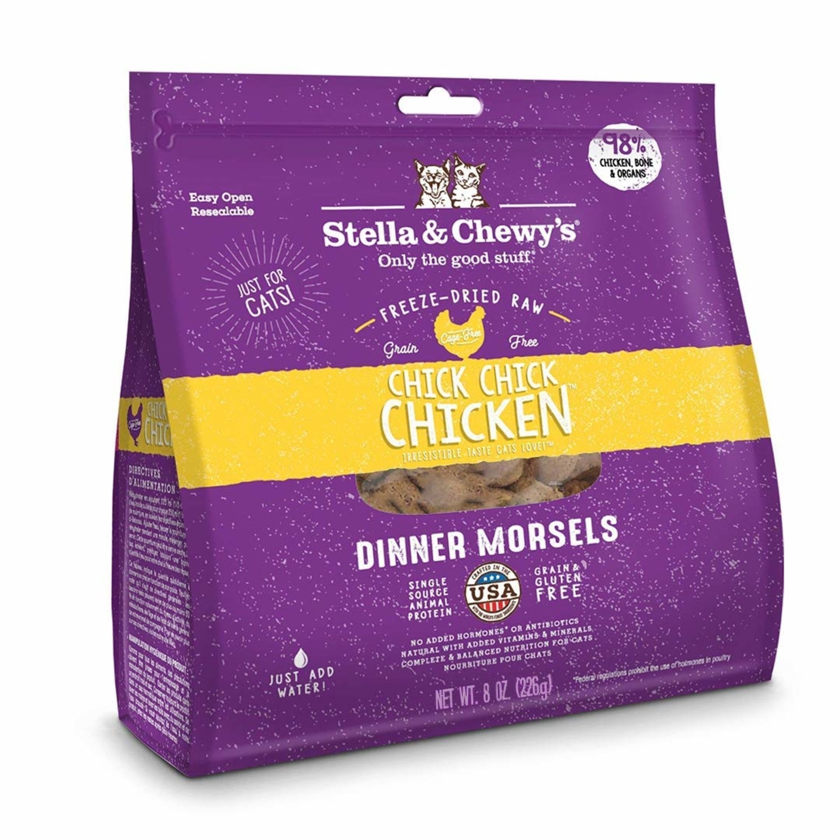 STELLA & CHEWY'S CAT MORSELS CHICKEN FD 8OZ