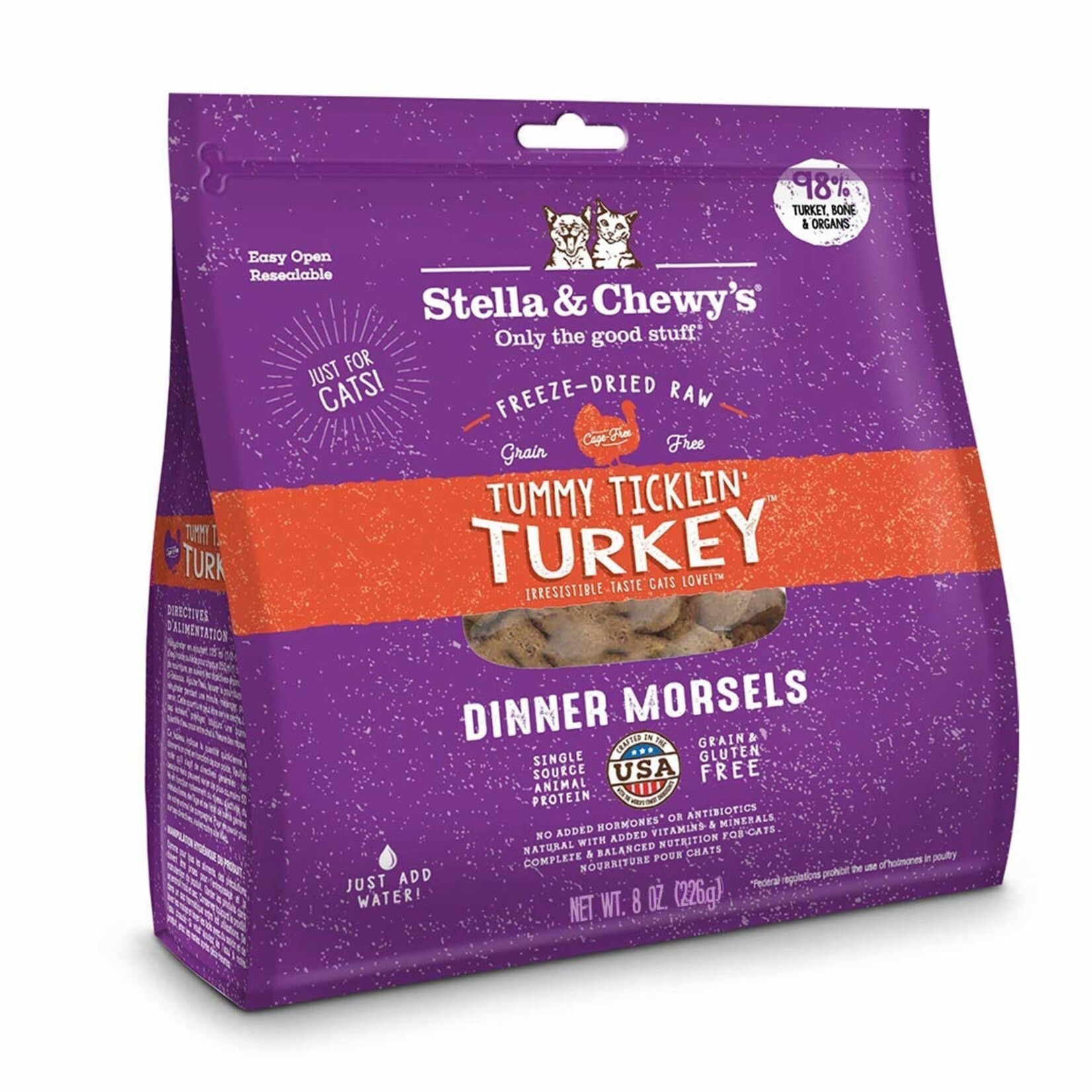 STELLA & CHEWY'S CAT MORSELS TURKEY FD 8OZ