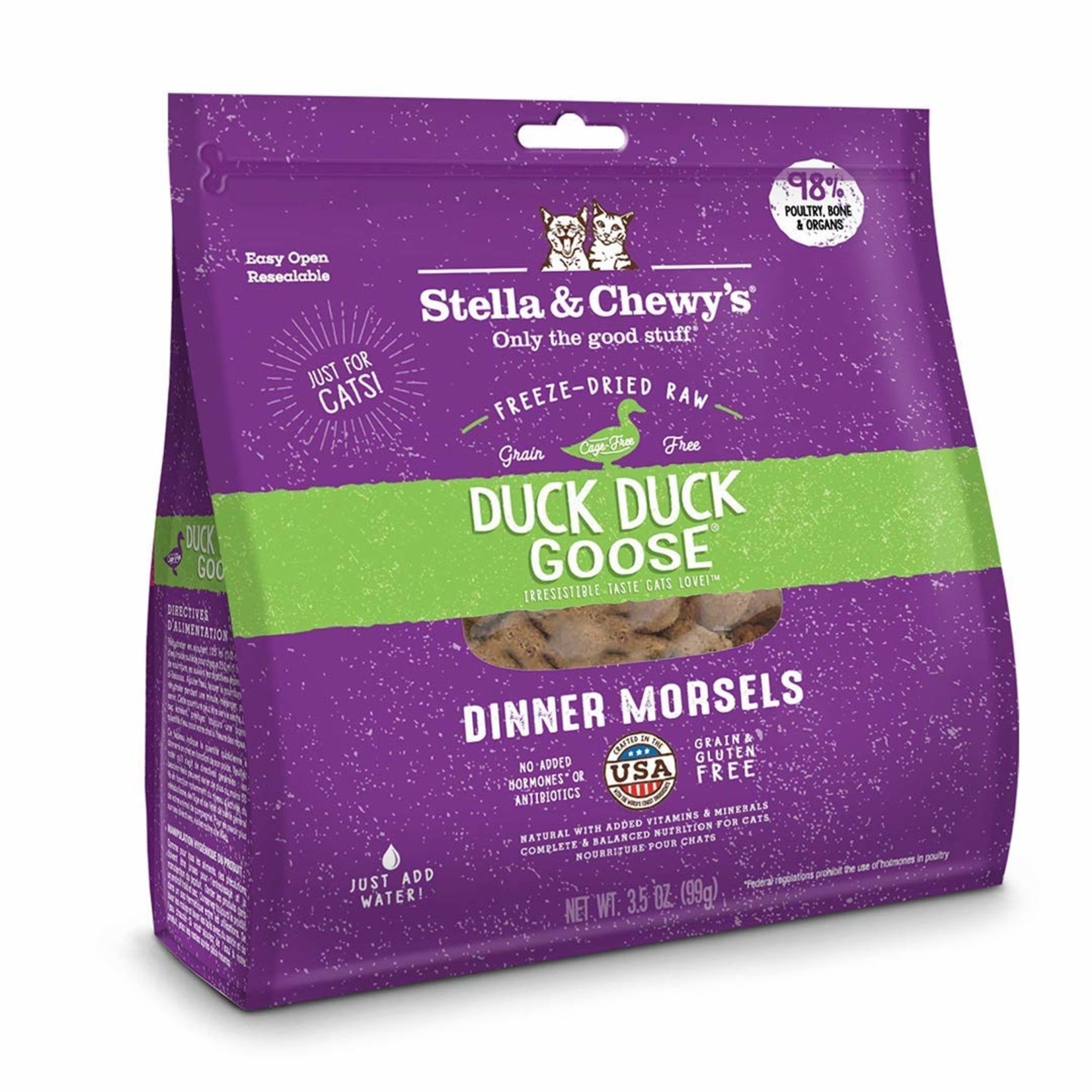 STELLA & CHEWY'S CAT MORSELS DUCK FD 3.5OZ
