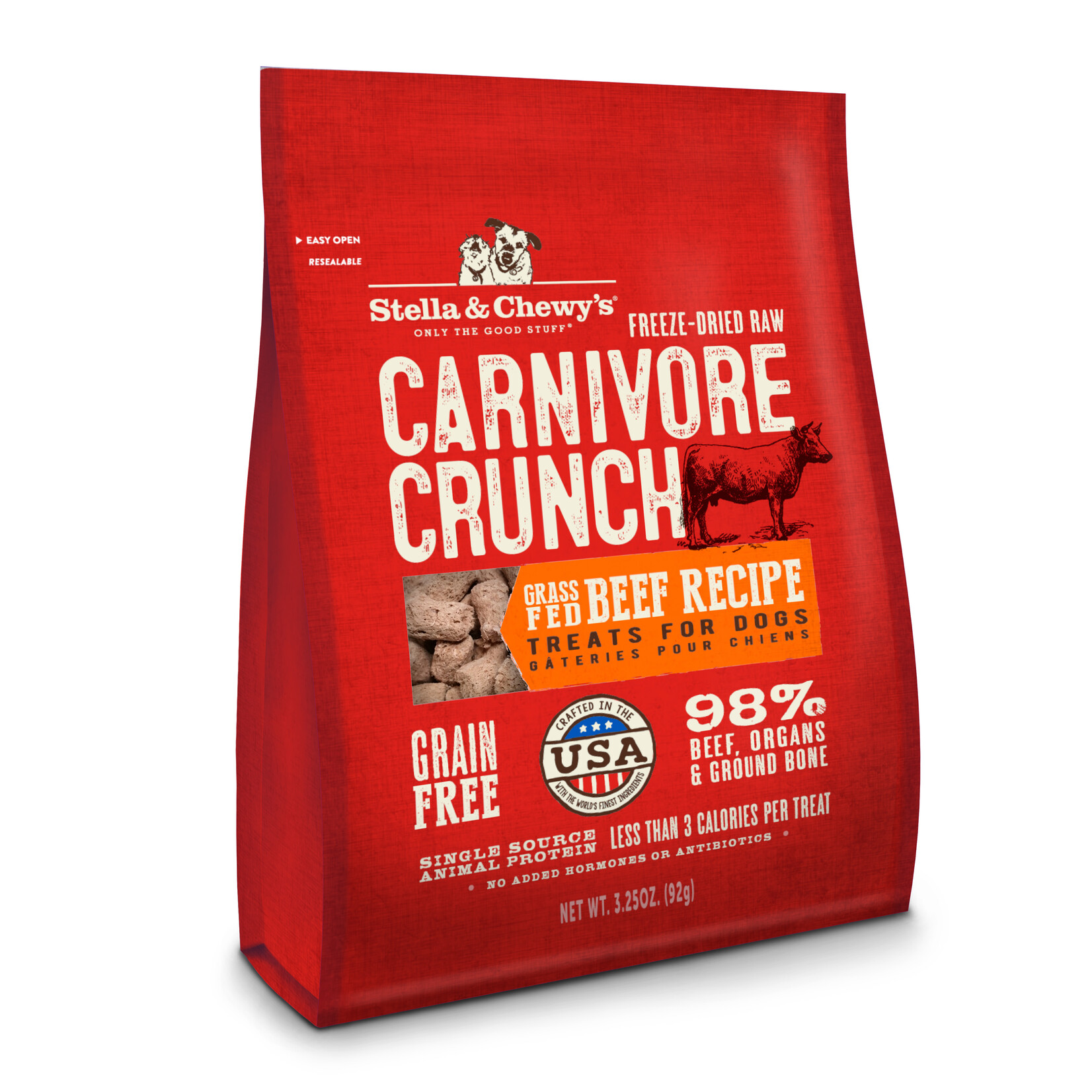 STELLA & CHEWY'S DOG CARNIVORE CRUNCH BEEF FD 3.25OZ