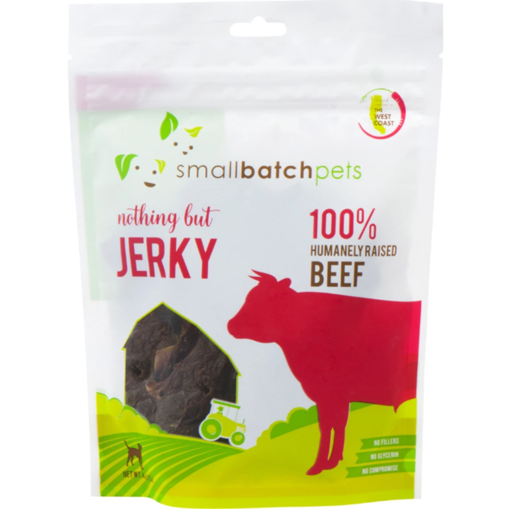 SMALLBATCH DOG JERKY BEEF HEART TREAT 4OZ