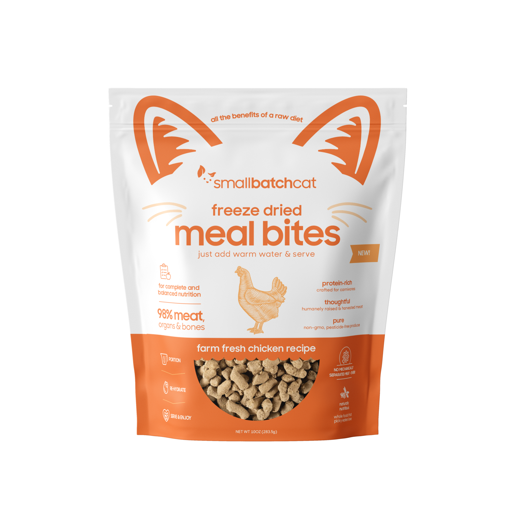 SMALLBATCH CAT MEALBITES CHICKEN FD 10OZ