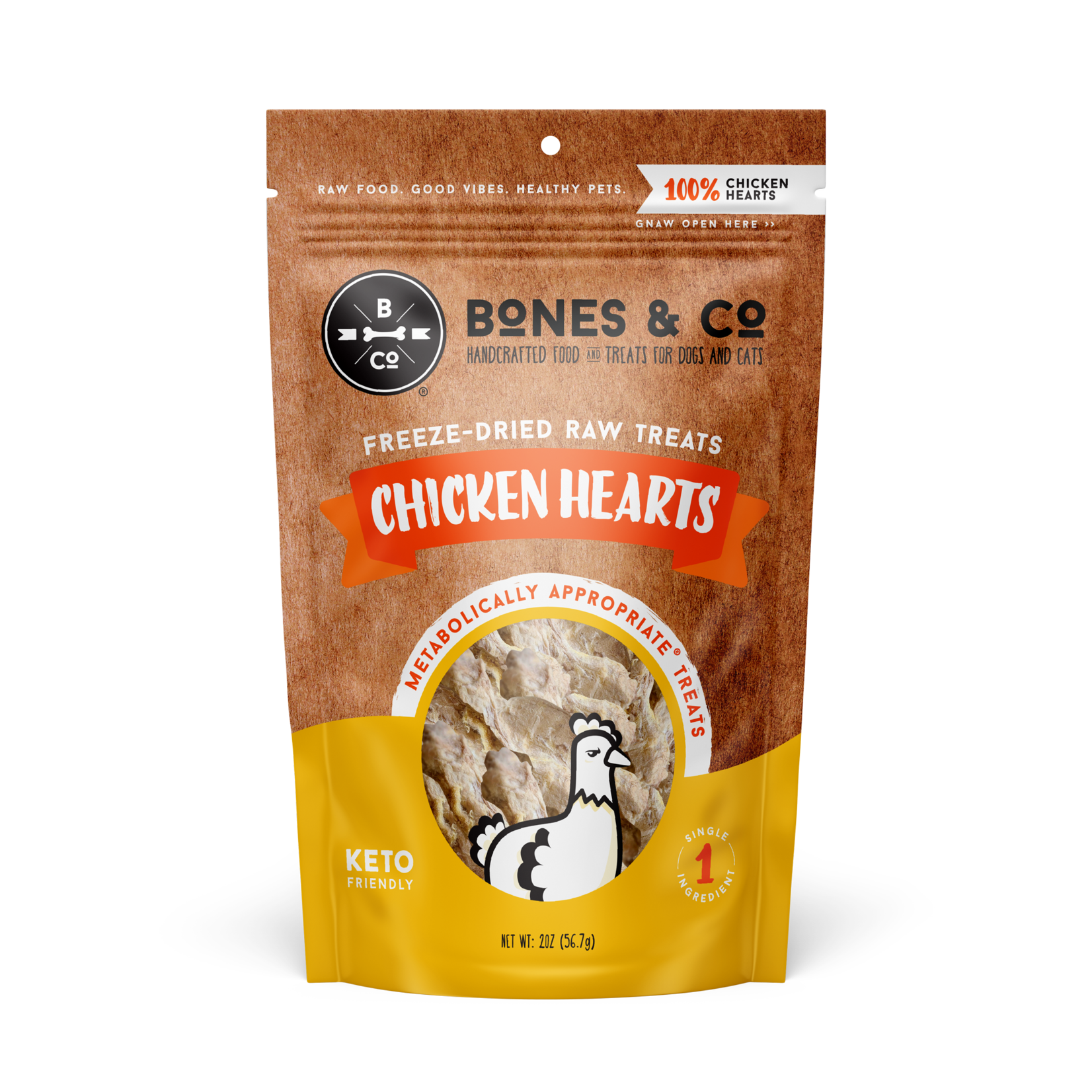 BONES & CO. DOG CAT CHICKEN HEARTS FD TREAT 1.9OZ