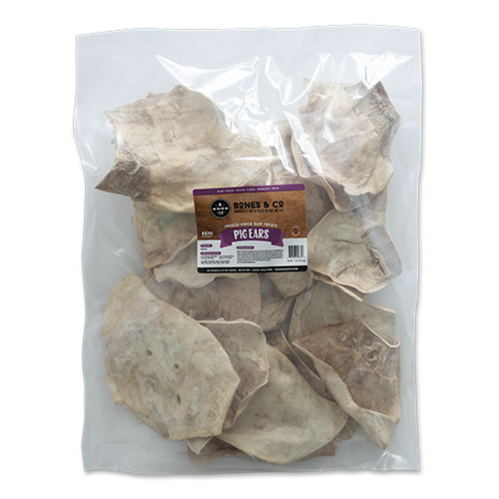 BONES & CO. DOG PIG EARS FD TREAT