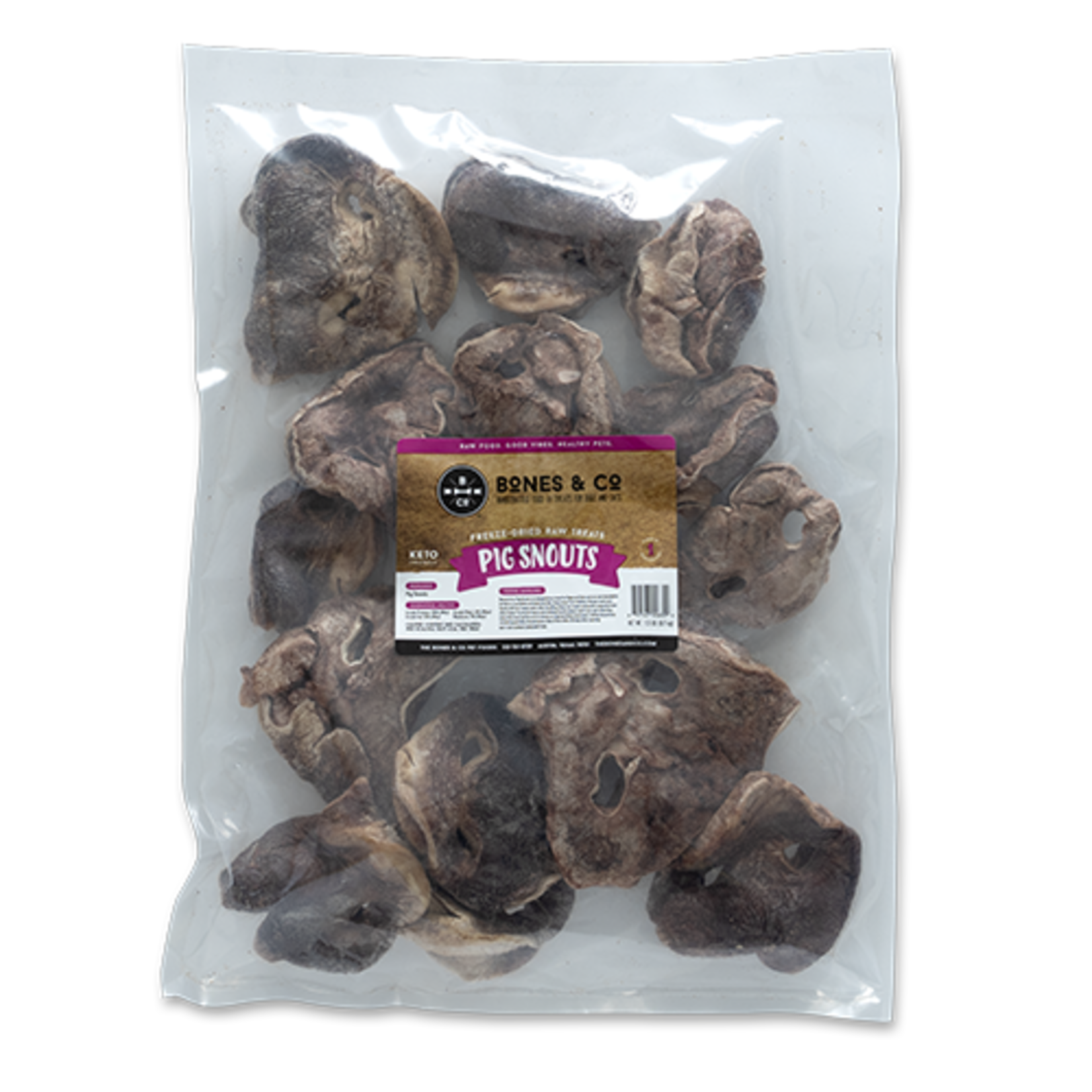 BONES & CO. DOG PIG SNOUTS FD TREAT