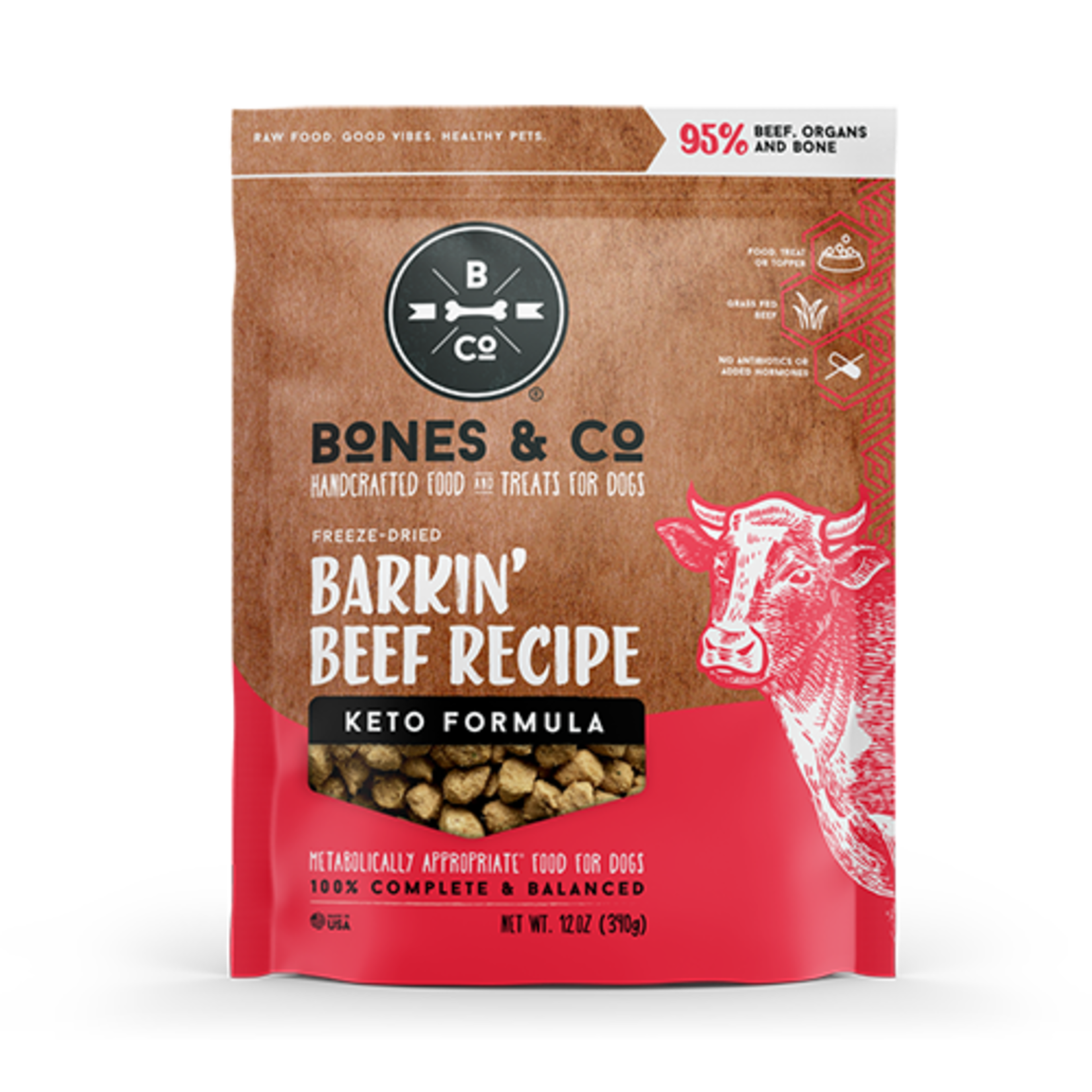 BONES & CO. DOG BITES BARKIN' BEEF FD 12OZ