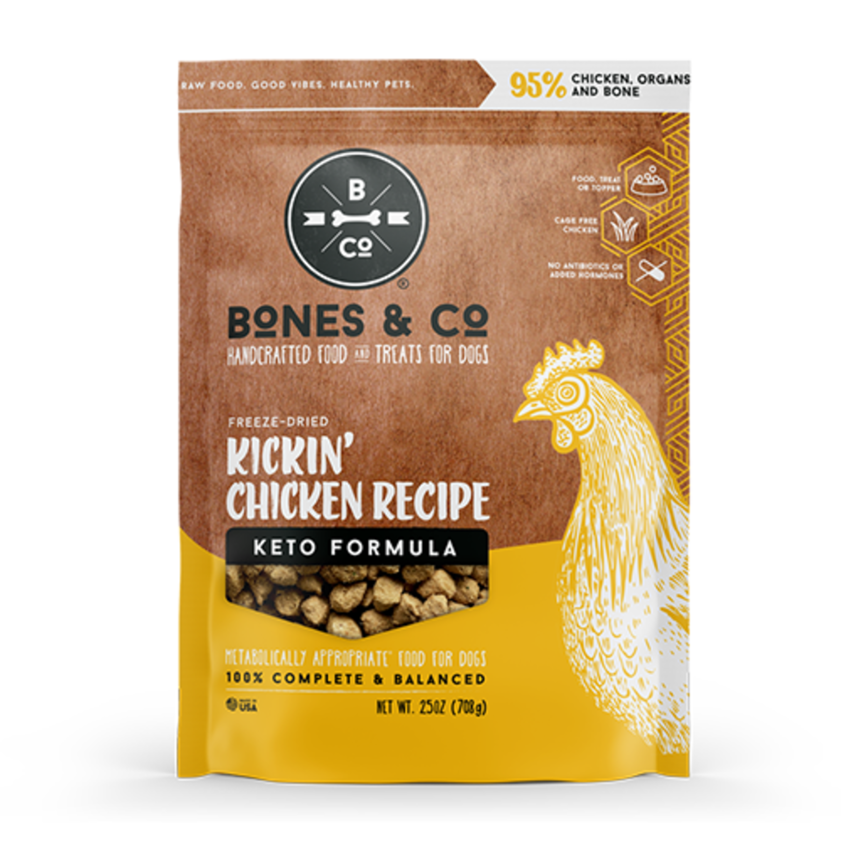 BONES & CO. DOG BITES KICKIN' CHICKEN FD 25OZ