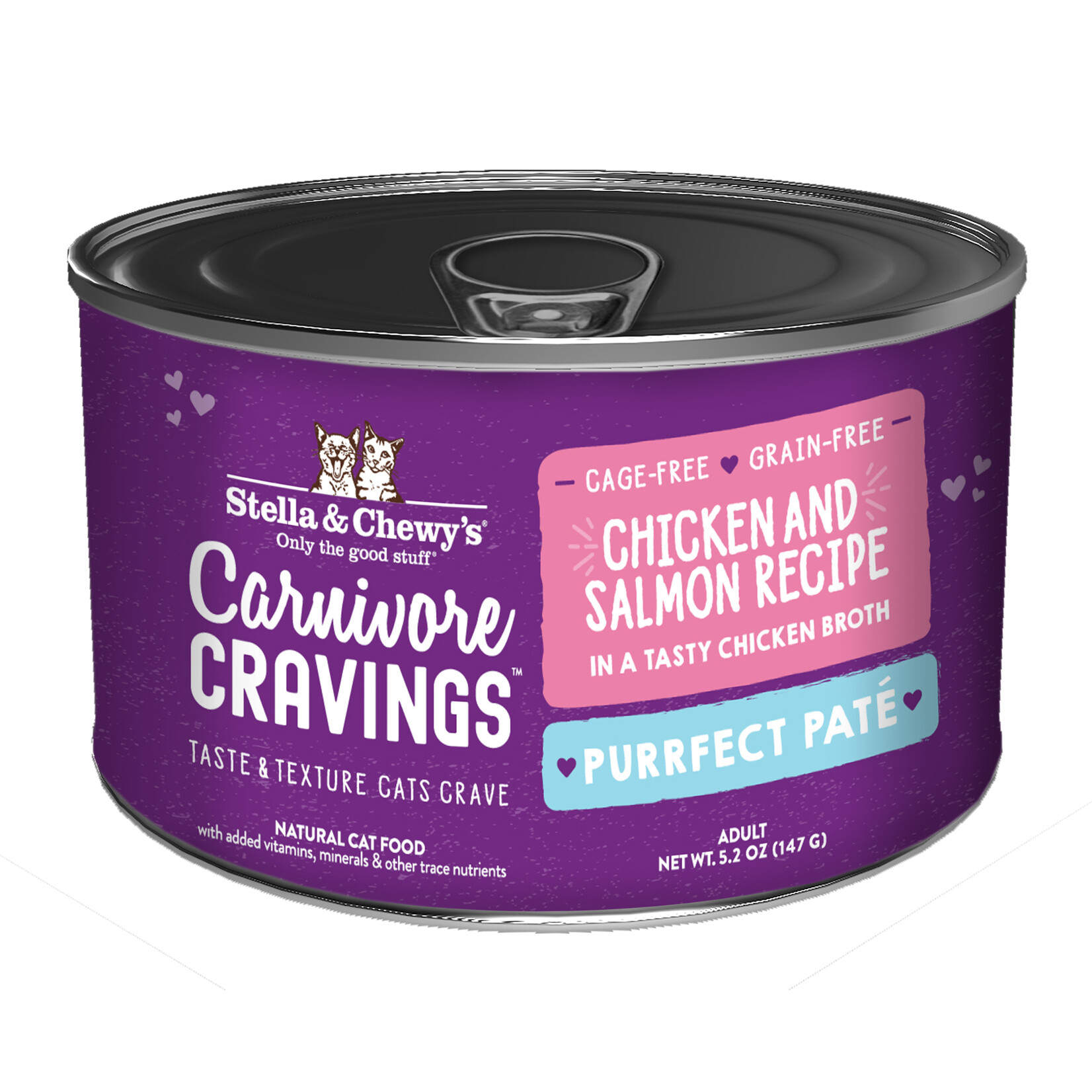 STELLA & CHEWY'S CAT CRAVINGS CHICKEN SALMON PATE CAN 5.2OZ