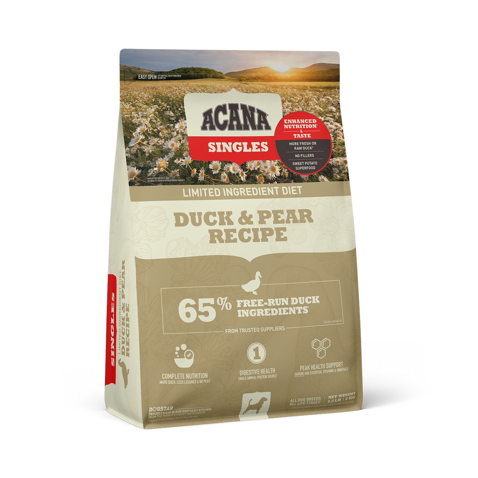 ACANA DOG SINGLES DUCK PEAR 4.5LB