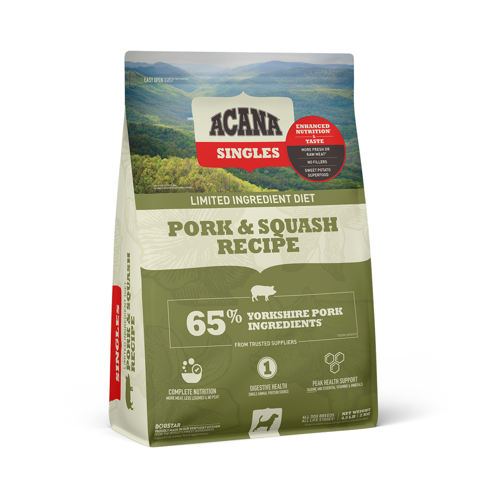 ACANA DOG SINGLES PORK SQUASH 4.5LB