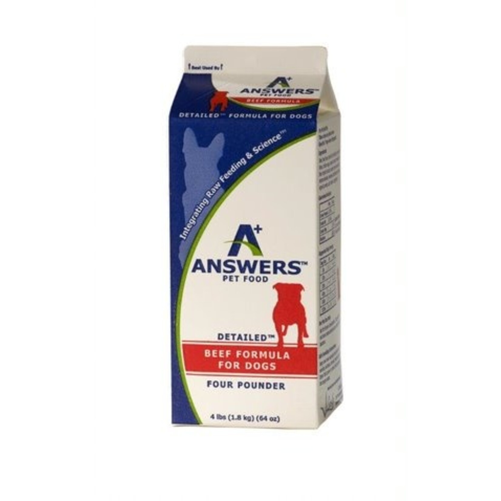 ANSWERS PET FOOD DOG DETAILED BEEF FROZEN 4LB