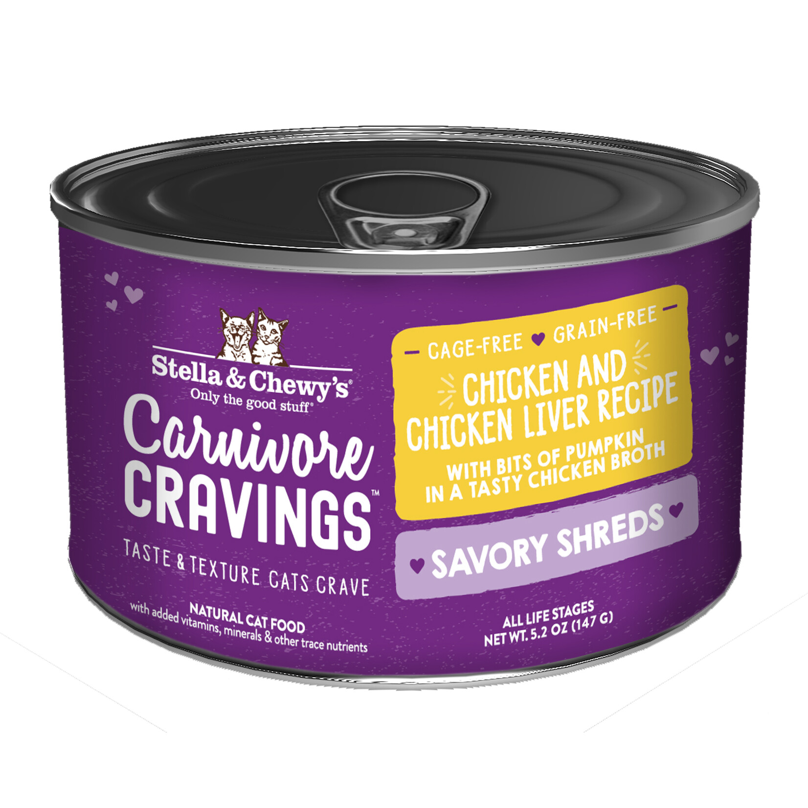 STELLA & CHEWY'S CAT CRAVINGS CHICKEN & CHICKEN LIVER PATE CAN 5.2OZ