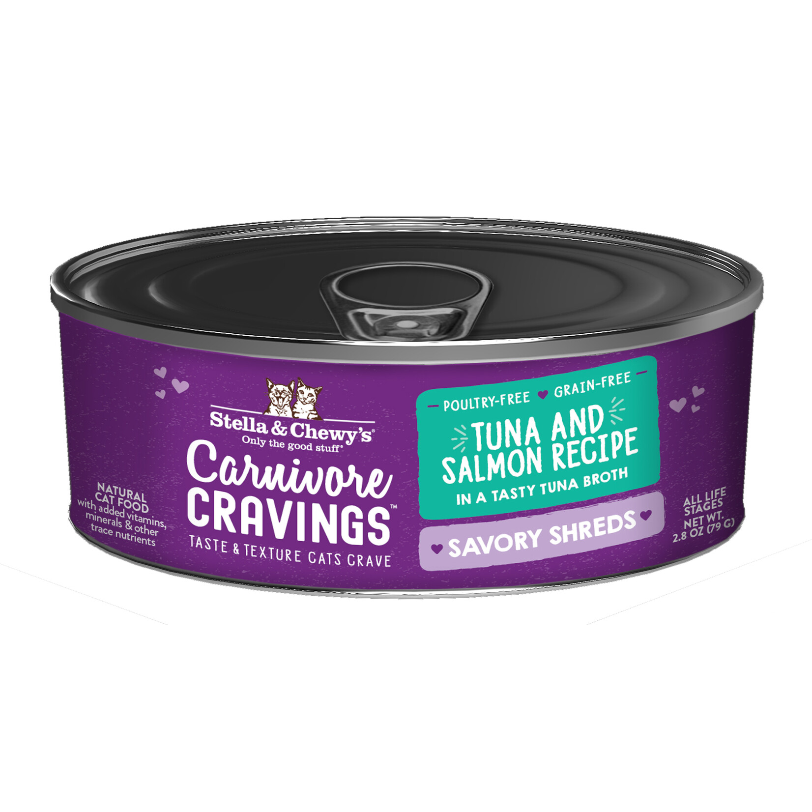 STELLA & CHEWY'S CAT CRAVINGS TUNA SALMON SHREDS CAN 2.8OZ