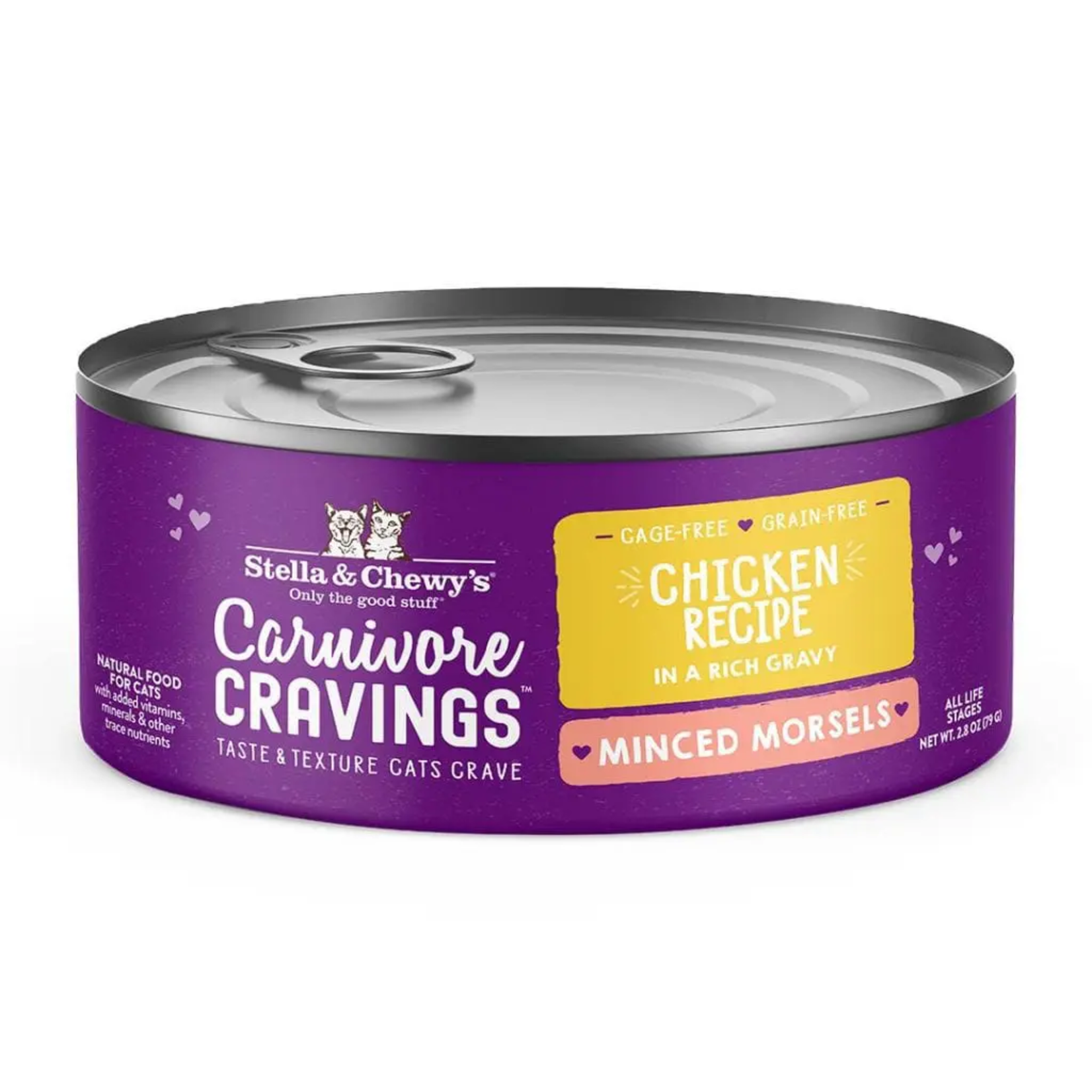 STELLA & CHEWY'S CAT CRAVINGS MINCED MORSELS CHICKEN CAN 2.8OZ