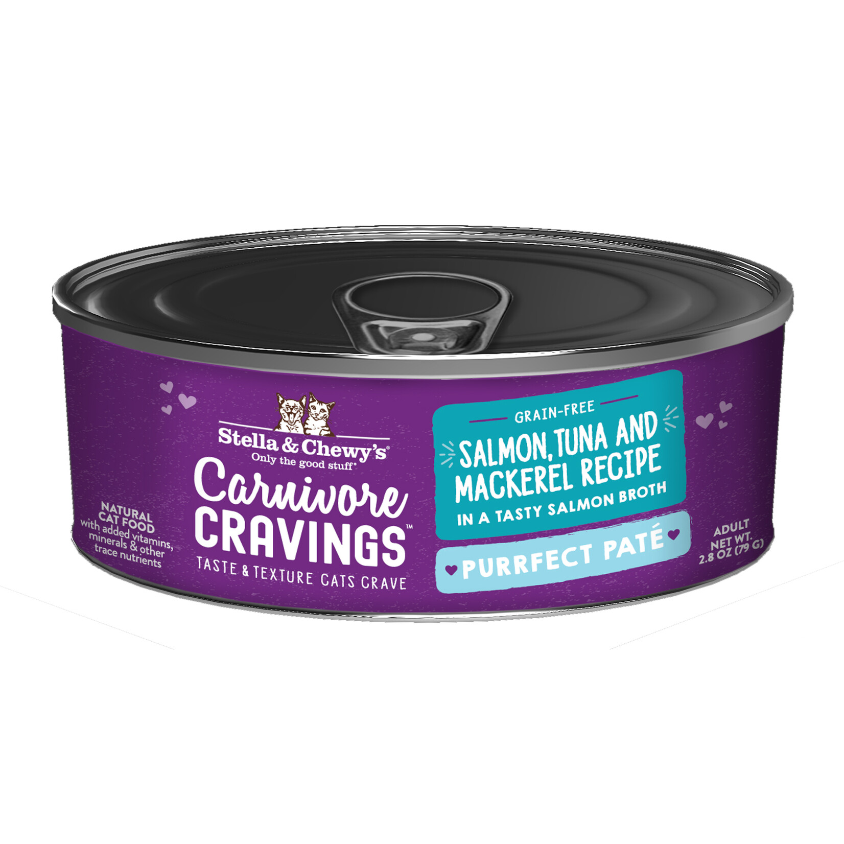 STELLA & CHEWY'S CAT CRAVINGS SALMON TUNA MACKEREL PATE CAN 2.8OZ