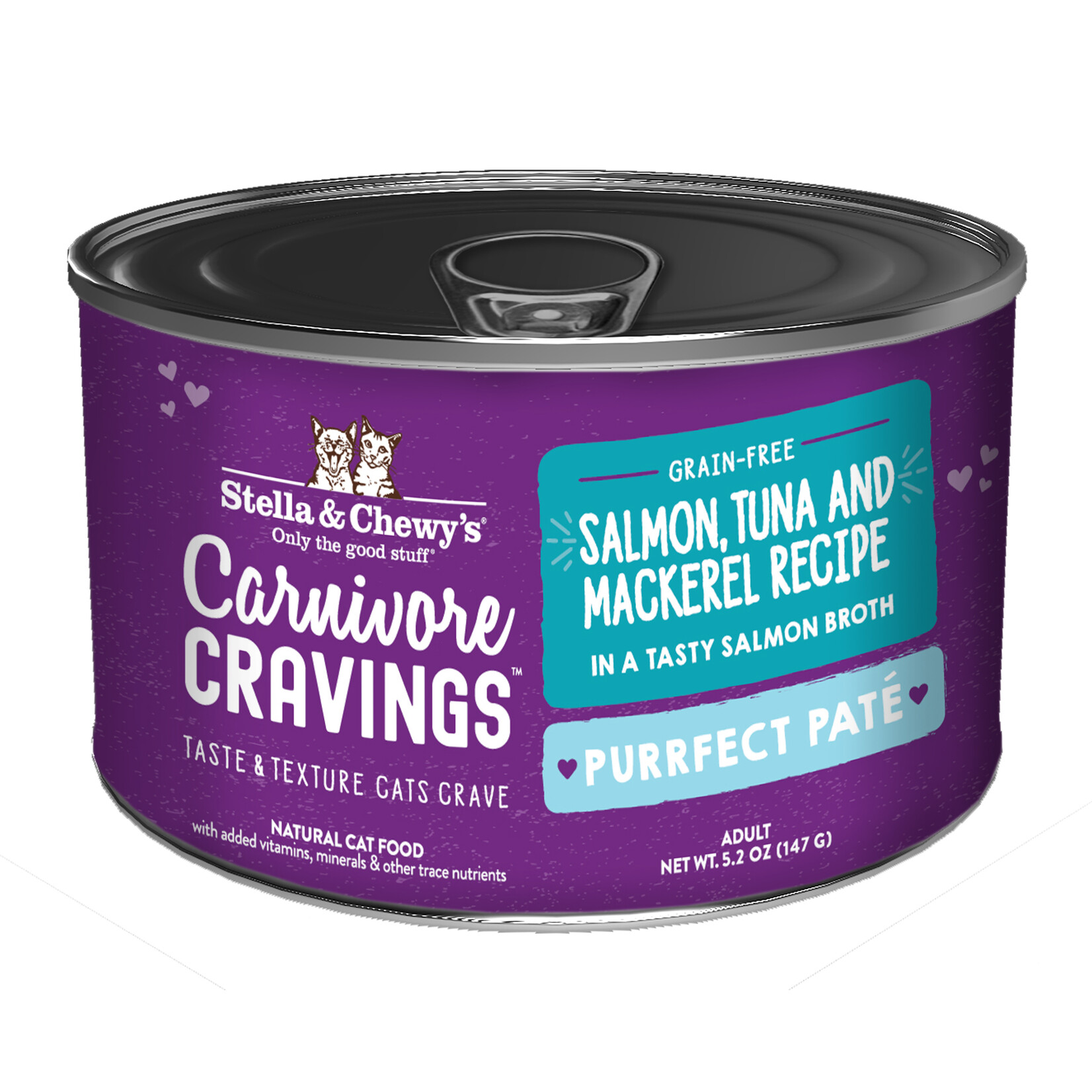 STELLA & CHEWY'S CAT CRAVINGS SALMON TUNA MACKEREL PATE CAN 5.2OZ