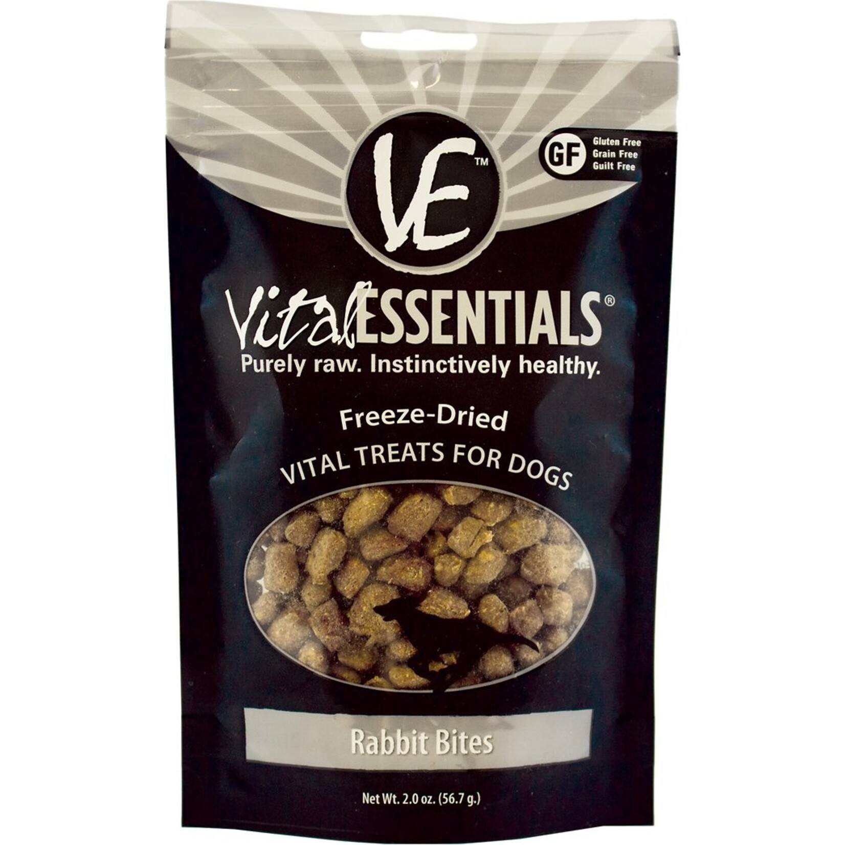 VITAL ESSENTIALS DOG RABBIT BITE FD TREAT 2OZ