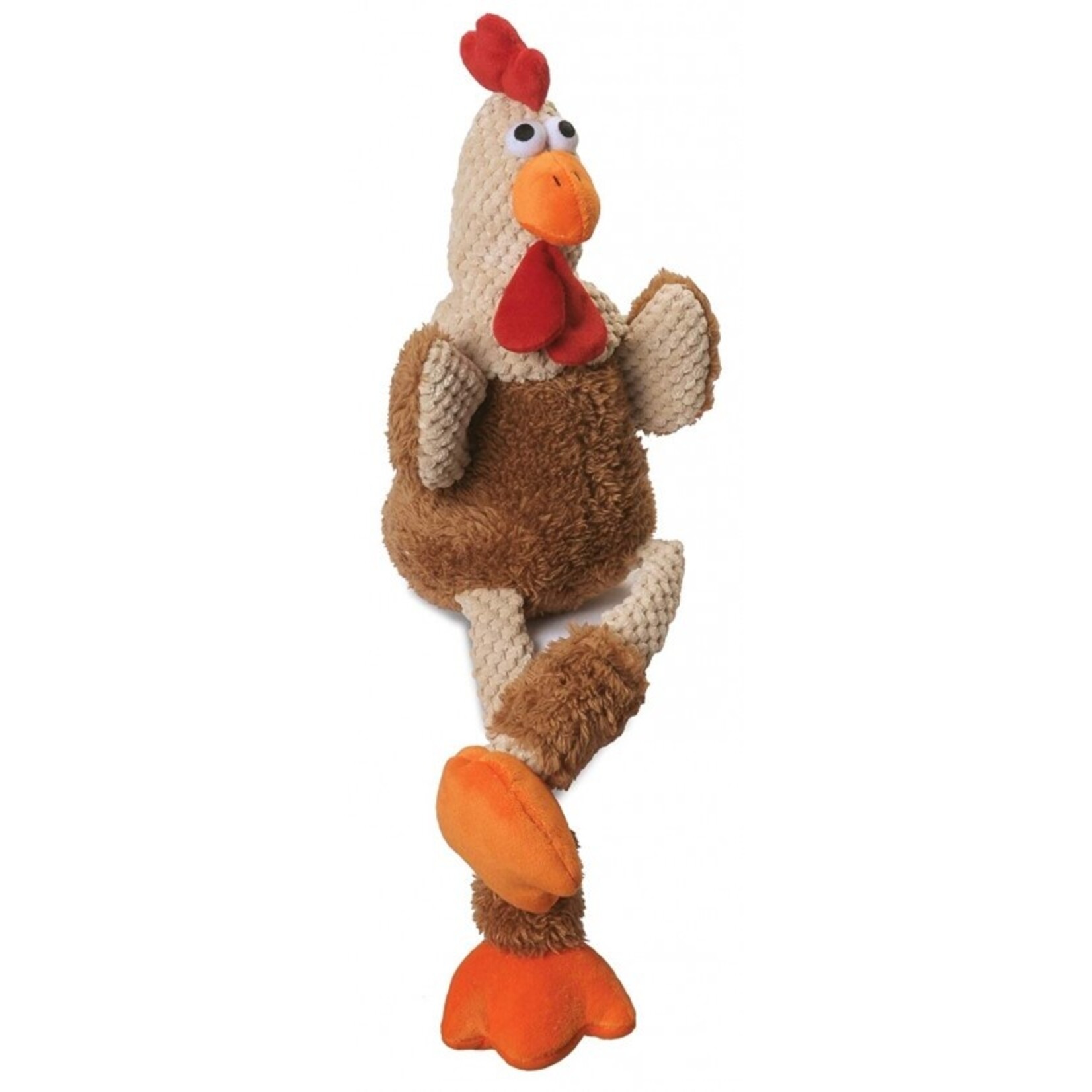 GODOG SKINNY ROOSTER CHEW GUARD SQUEAKY DOG TOY LARGE