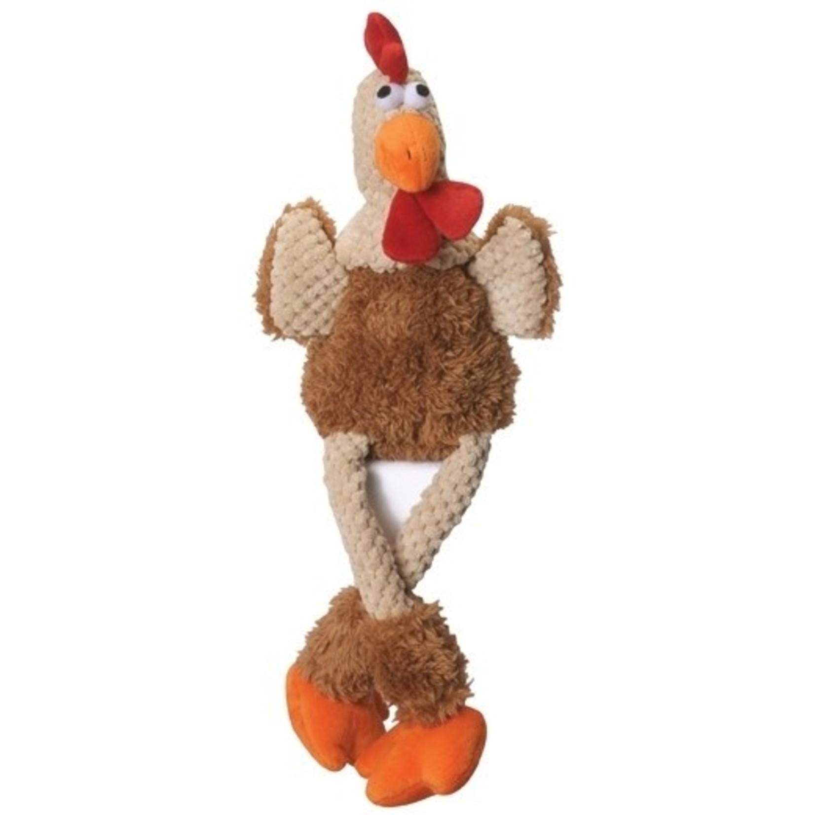 GODOG SKINNY ROOSTER CHEW GUARD SQUEAKY DOG TOY SMALL