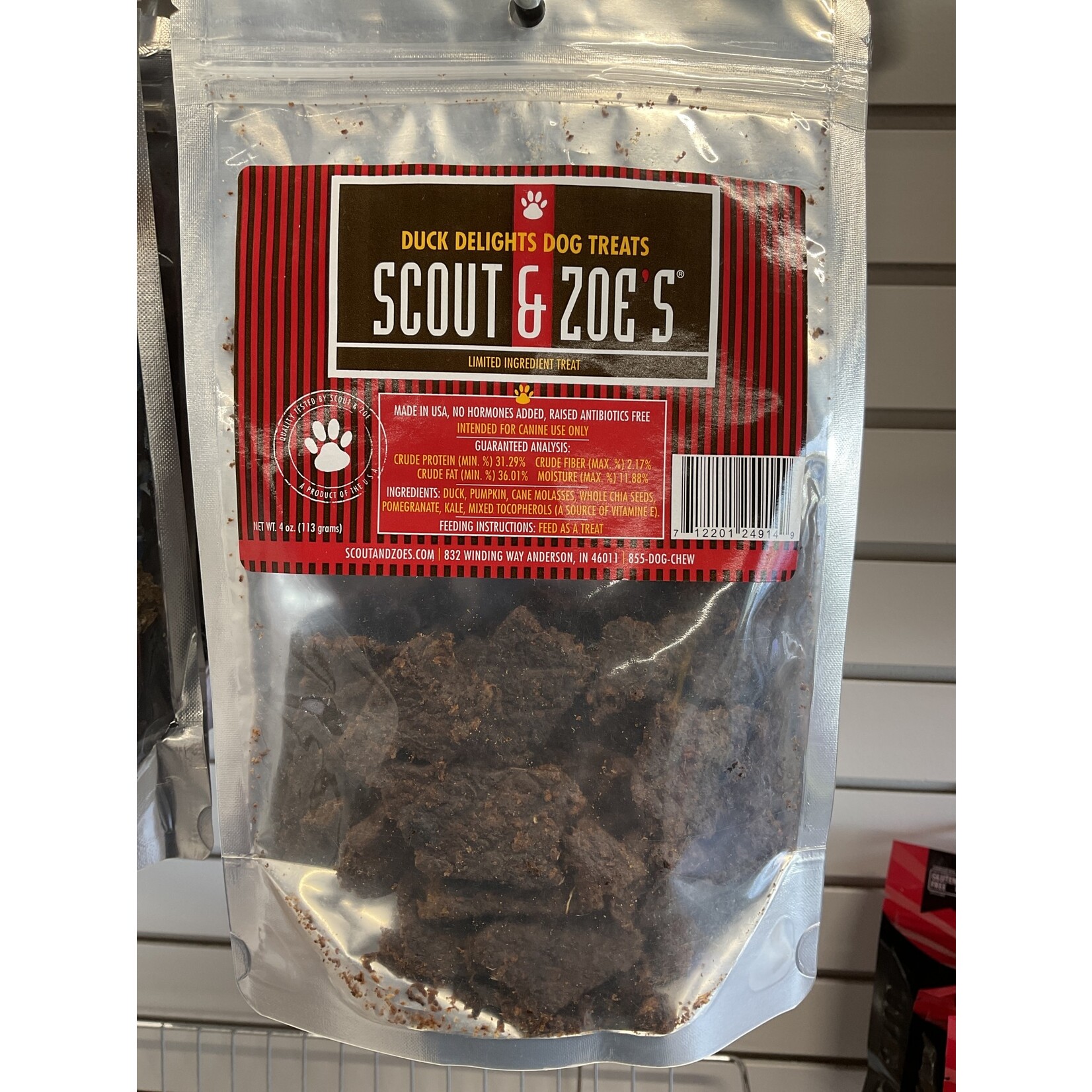 SCOUT AND ZOE'S DUCK DELIGHTS 4OZ