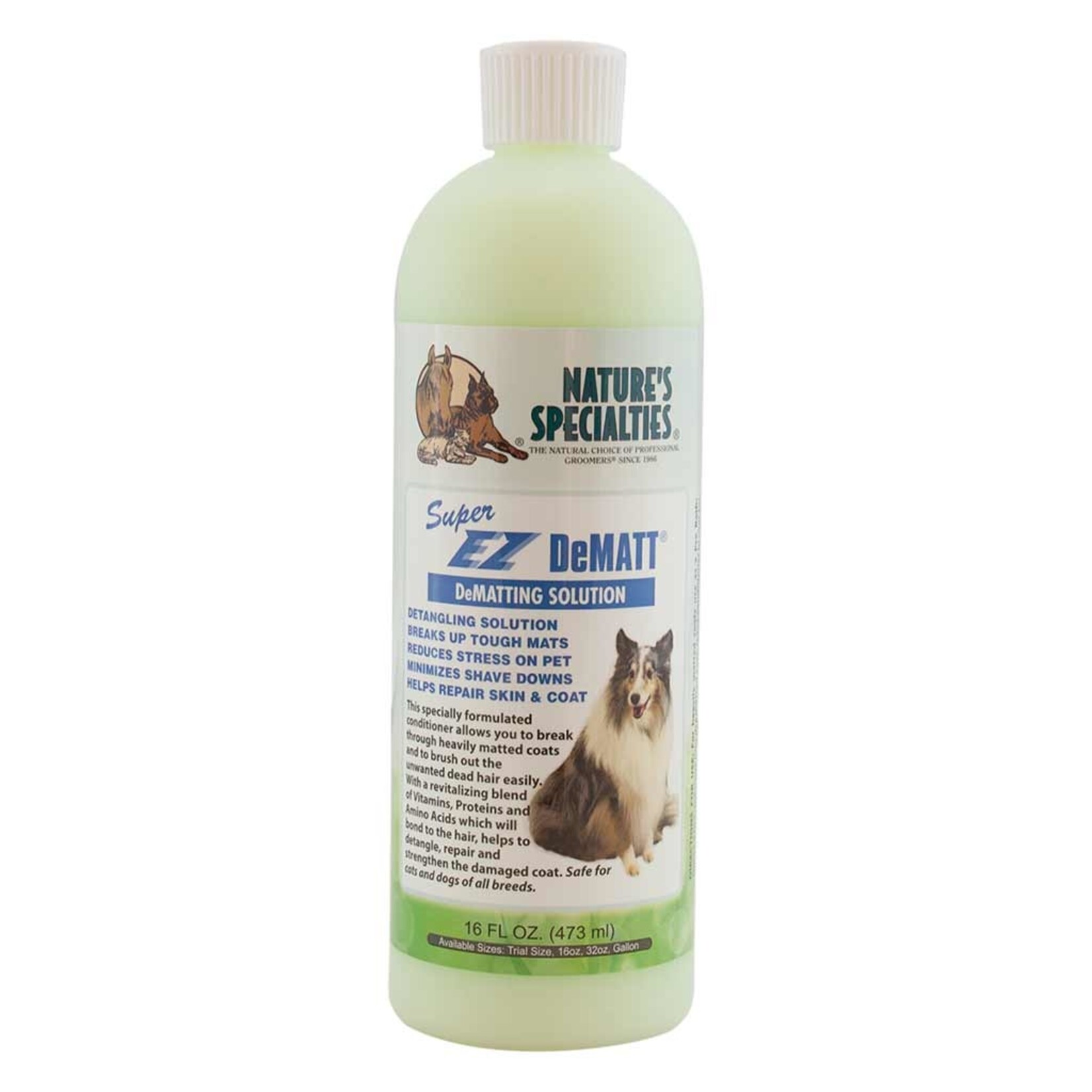NATURE'S SPECIALTIES SUPER EZ DEMATT CONDITIONER FOR DOGS & CATS 16OZ